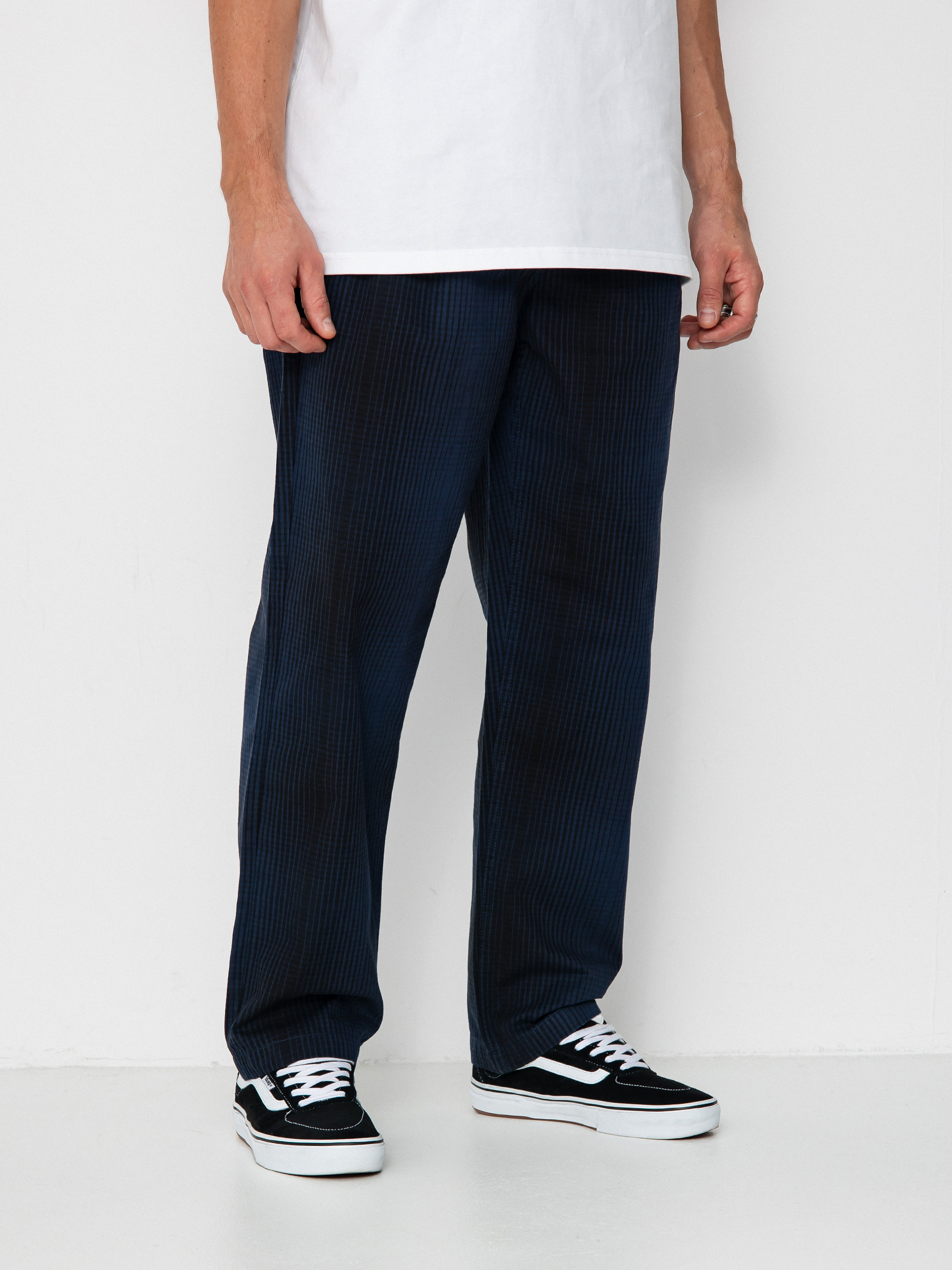 Vans Authentic Chino Loose Tapered Plaid Kisnadrág (dress blues/black)