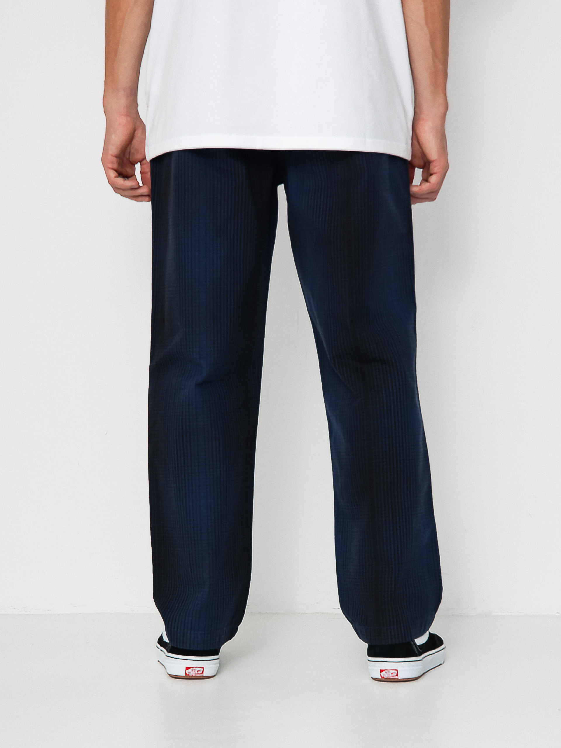 Vans Authentic Chino Loose Tapered Plaid Kisnadrág (dress blues/black)