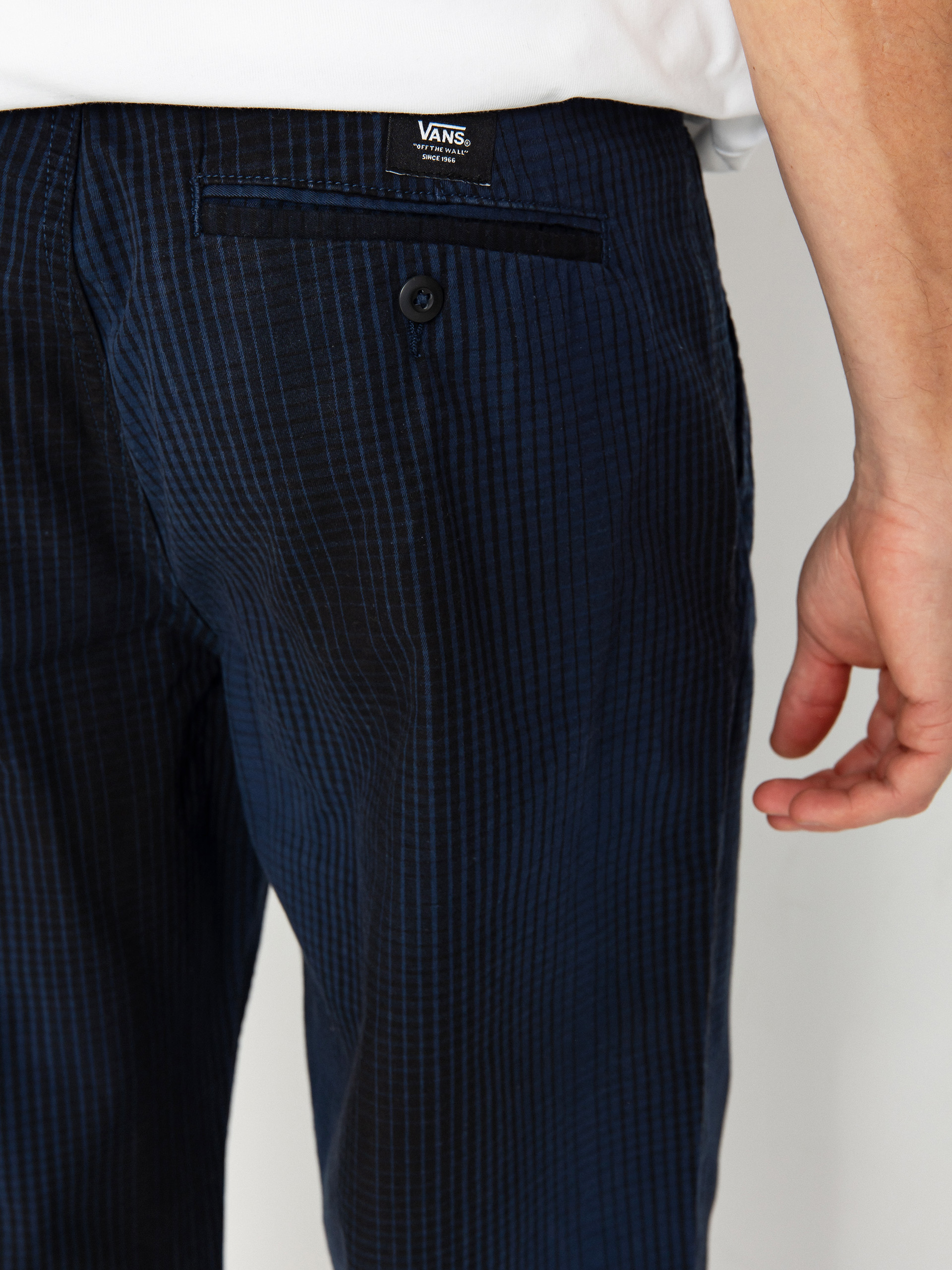 Vans Authentic Chino Loose Tapered Plaid Kisnadrág (dress blues/black)