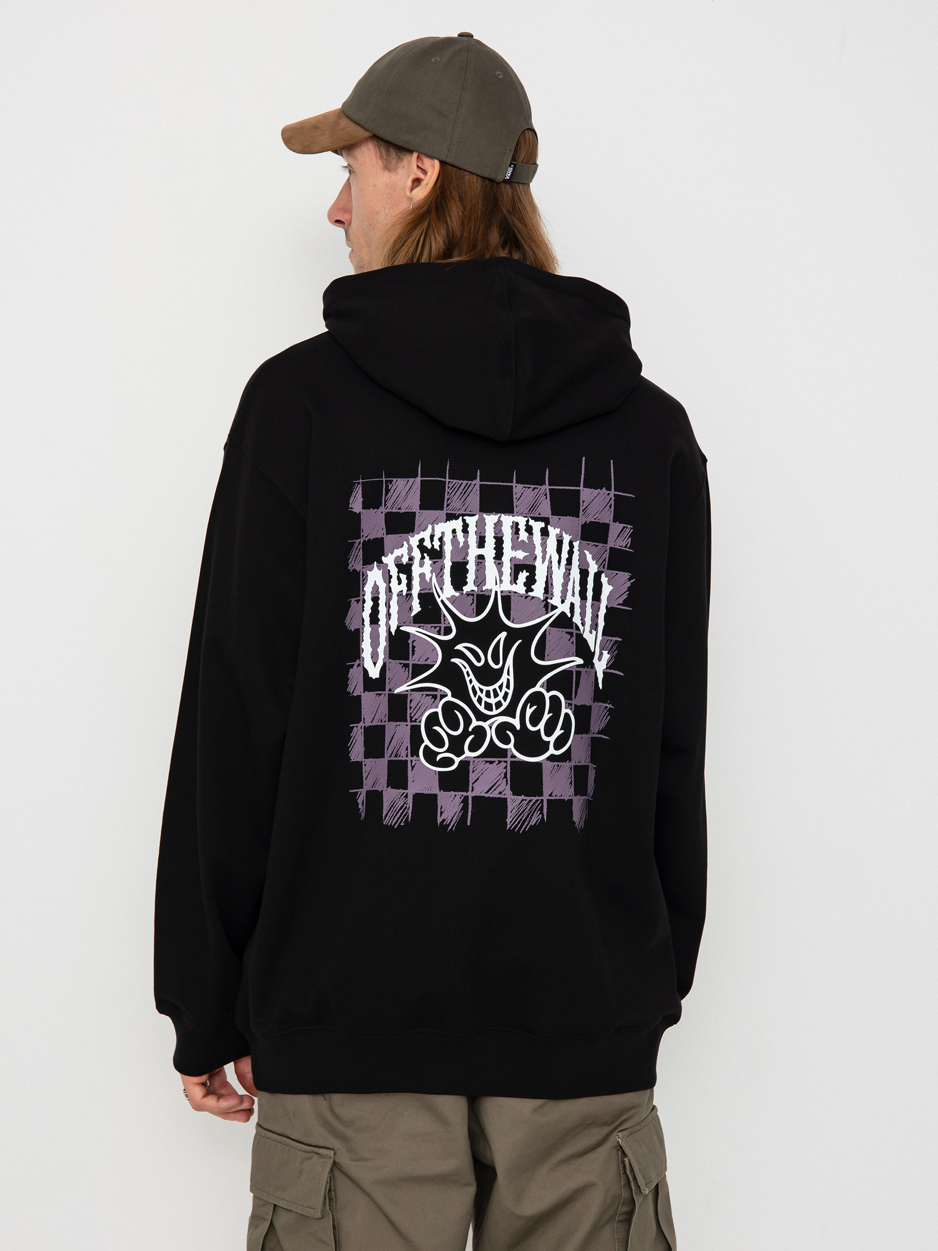 Vans Checker Logo Gfx Loose HD Kapucnis pulóver (black)