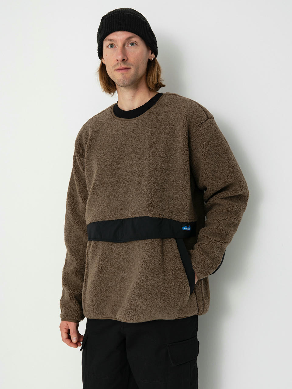 Férfi Polár pulóver Kavu Port Pullover (walnut)