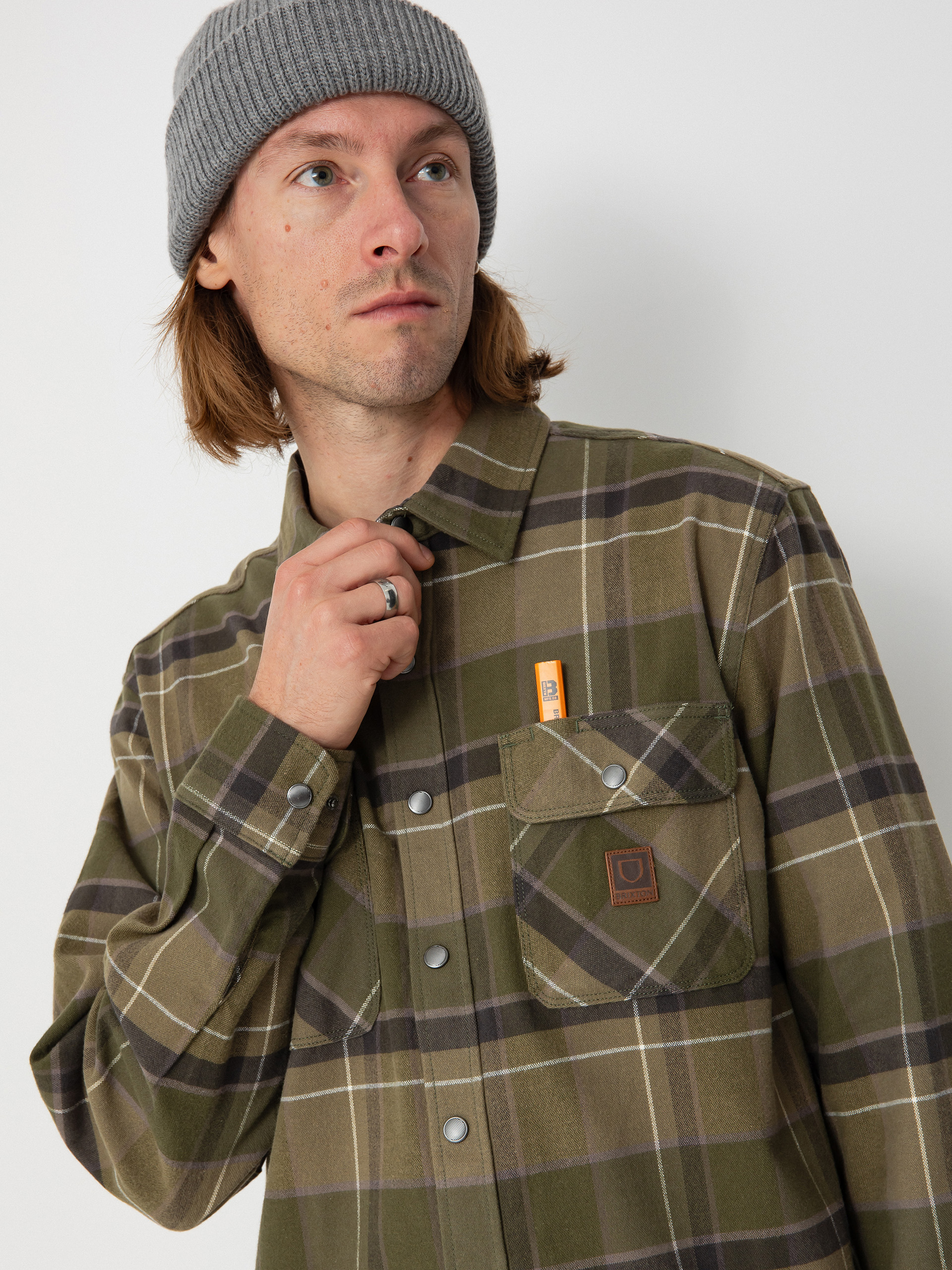 Ing Brixton Builders Bowery Str Wr Ls (dill/olive surplus/washed blac)
