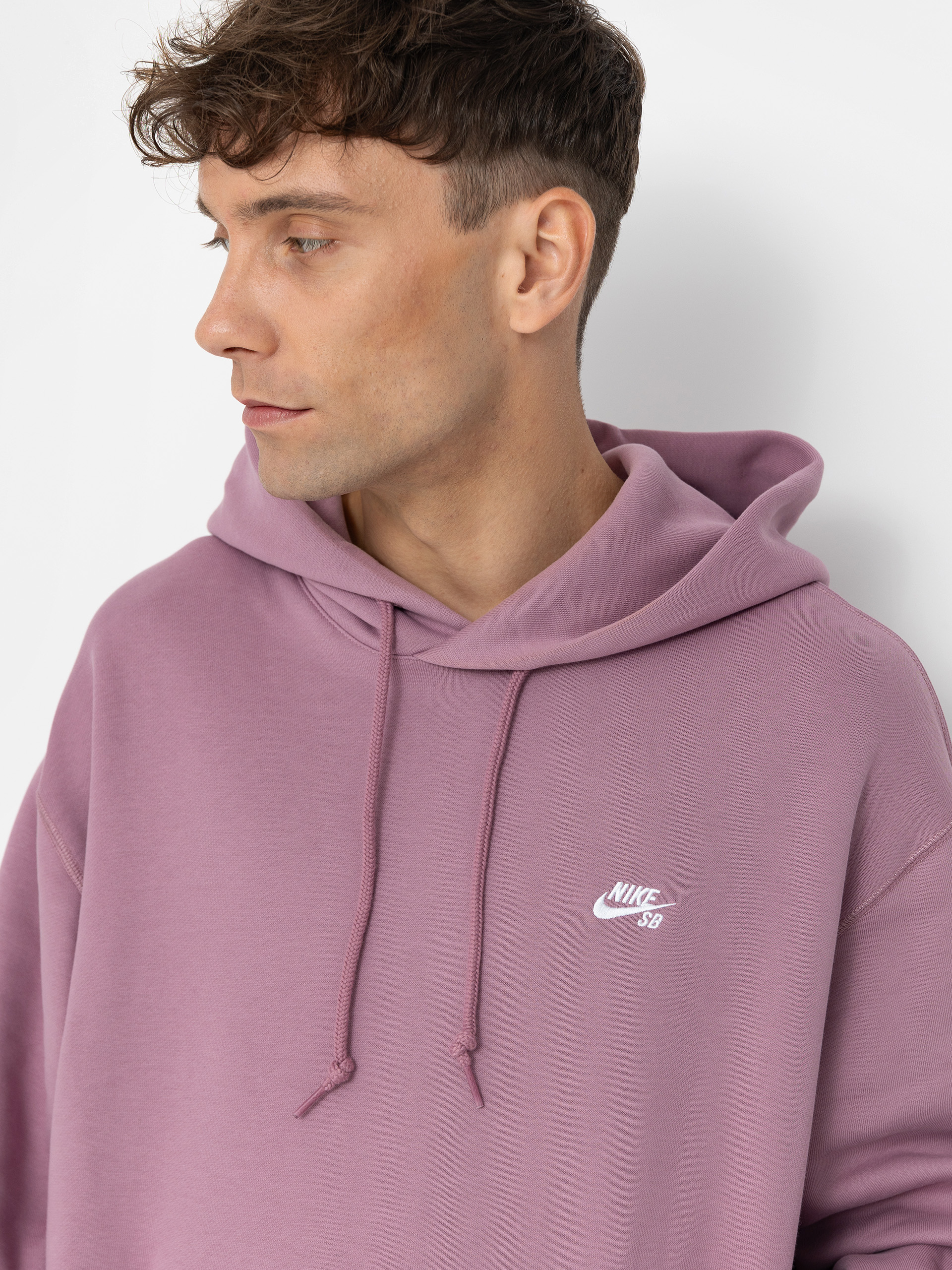 Nike SB Essential Logo HD Kapucnis pulóver (plum dust/white)