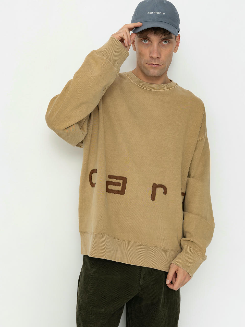 Carhartt WIP Felt Script Pulóver (peanut/tobacco)