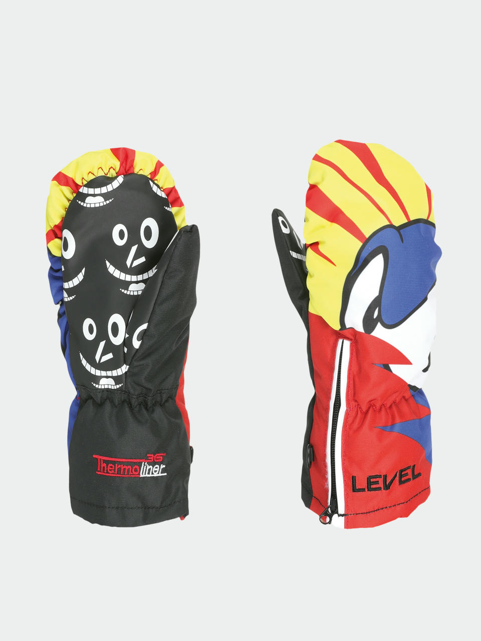 Kesztyű Level Lucky Mitt JR (yellow blue)