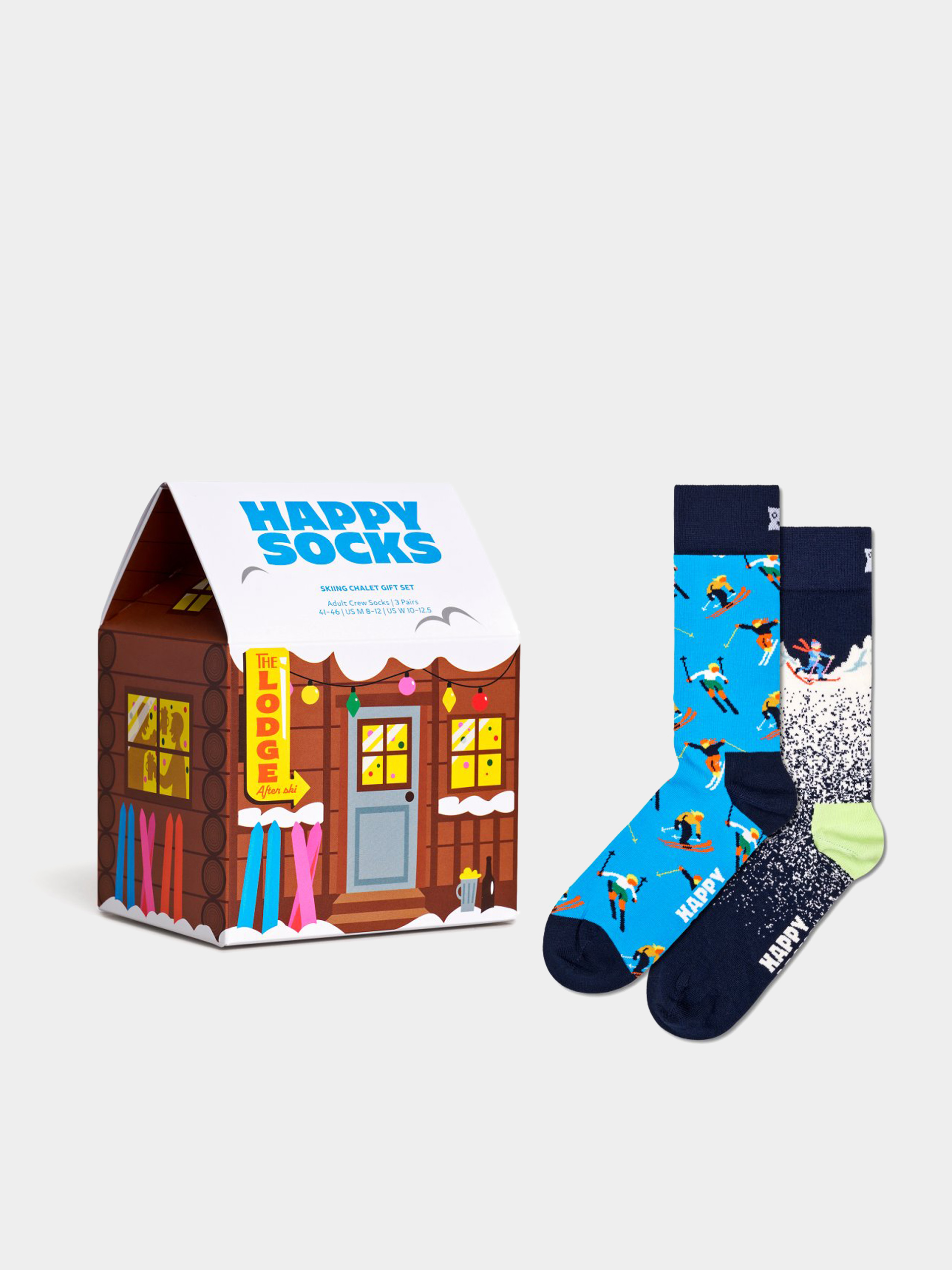 Zokni Happy Socks 2-Pack Skiing Chalet Gift Set (brown)
