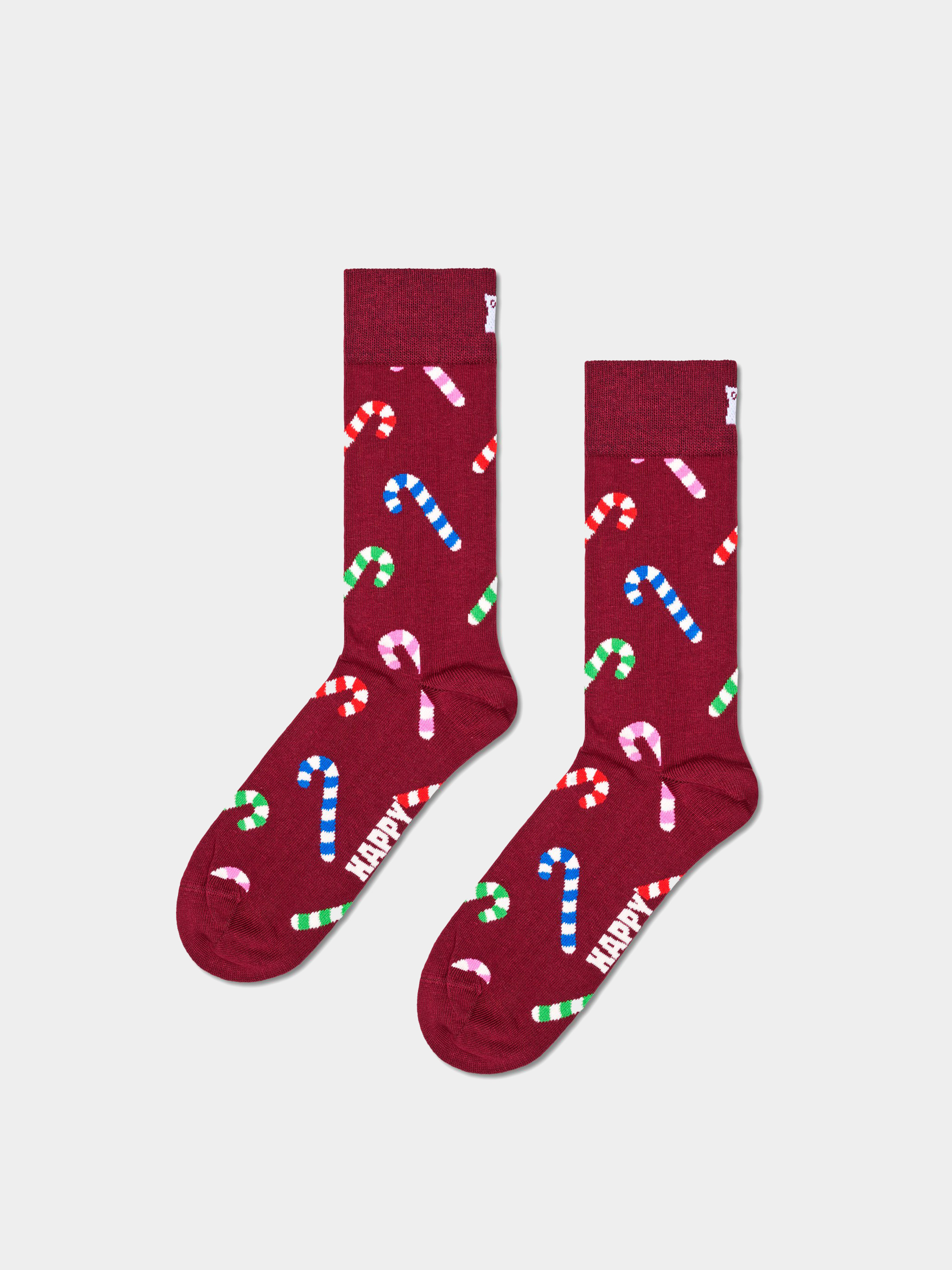 Zokni Happy Socks 2-Pack Holiday Striped Cracker Gift Set (dark red)