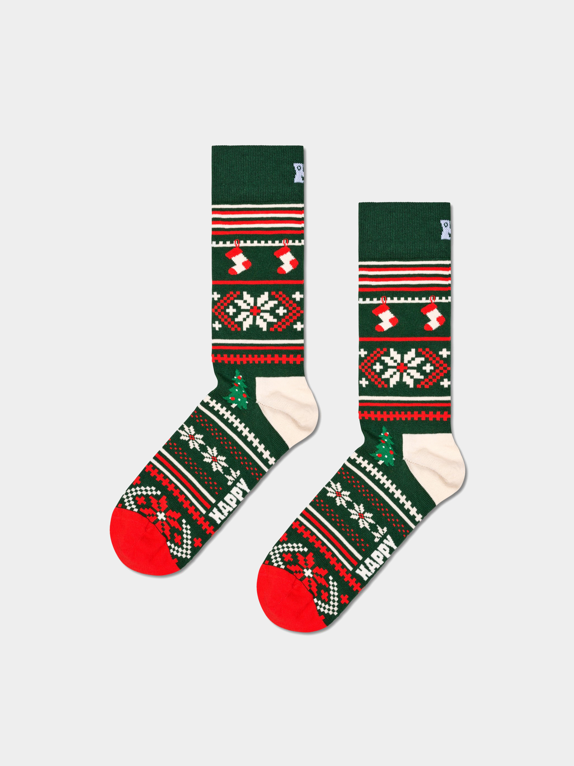 Zokni Happy Socks Christmas Sweater (dark green)