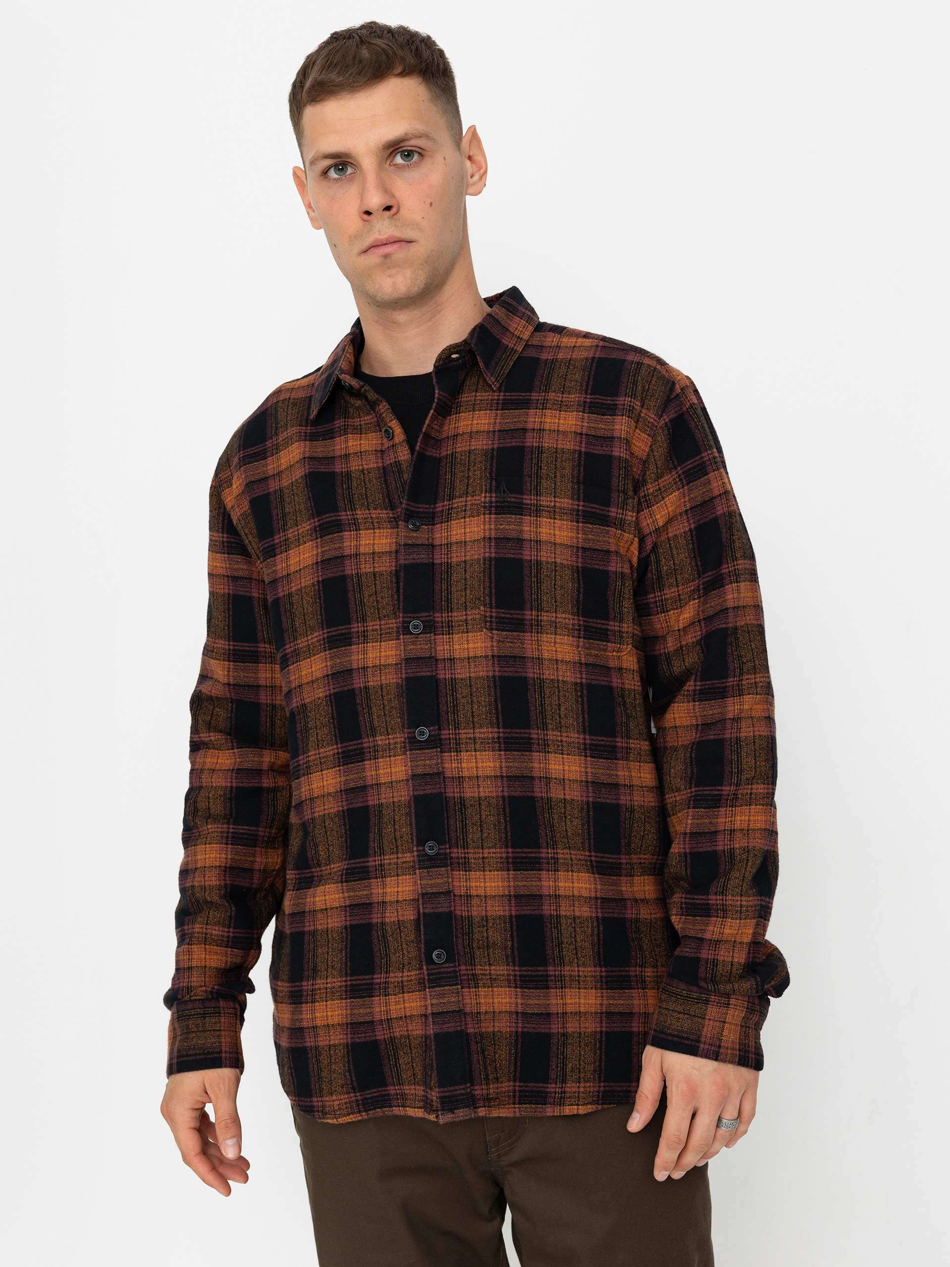 Volcom Baystone Flannel Ls Ing (black)