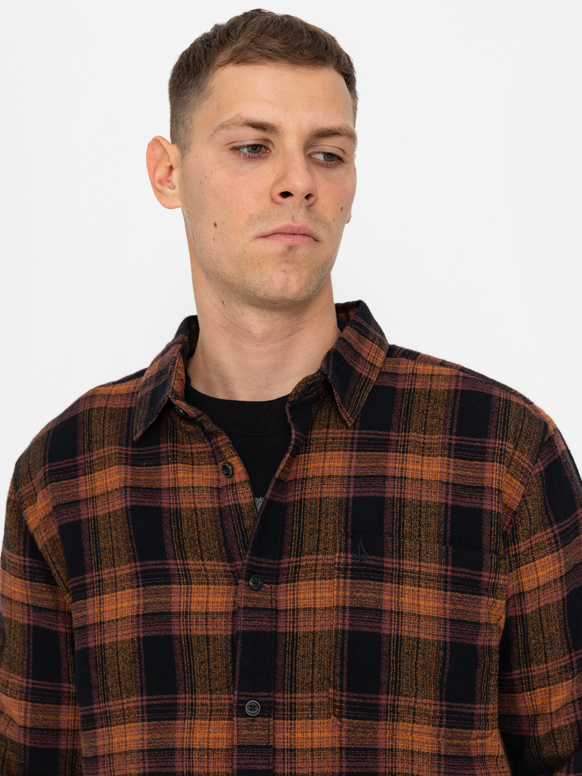 Volcom Baystone Flannel Ls Ing (black)