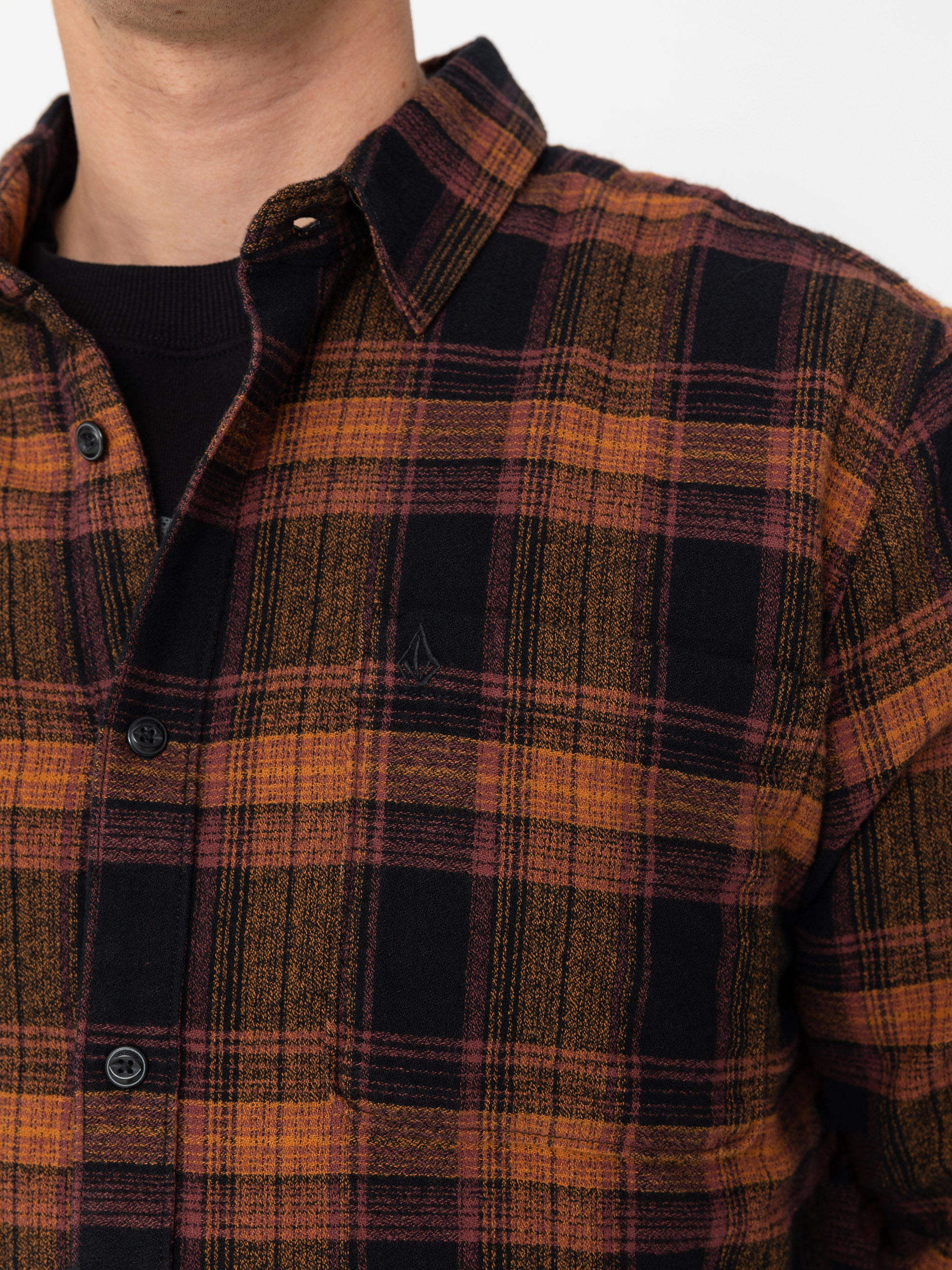 Volcom Baystone Flannel Ls Ing (black)