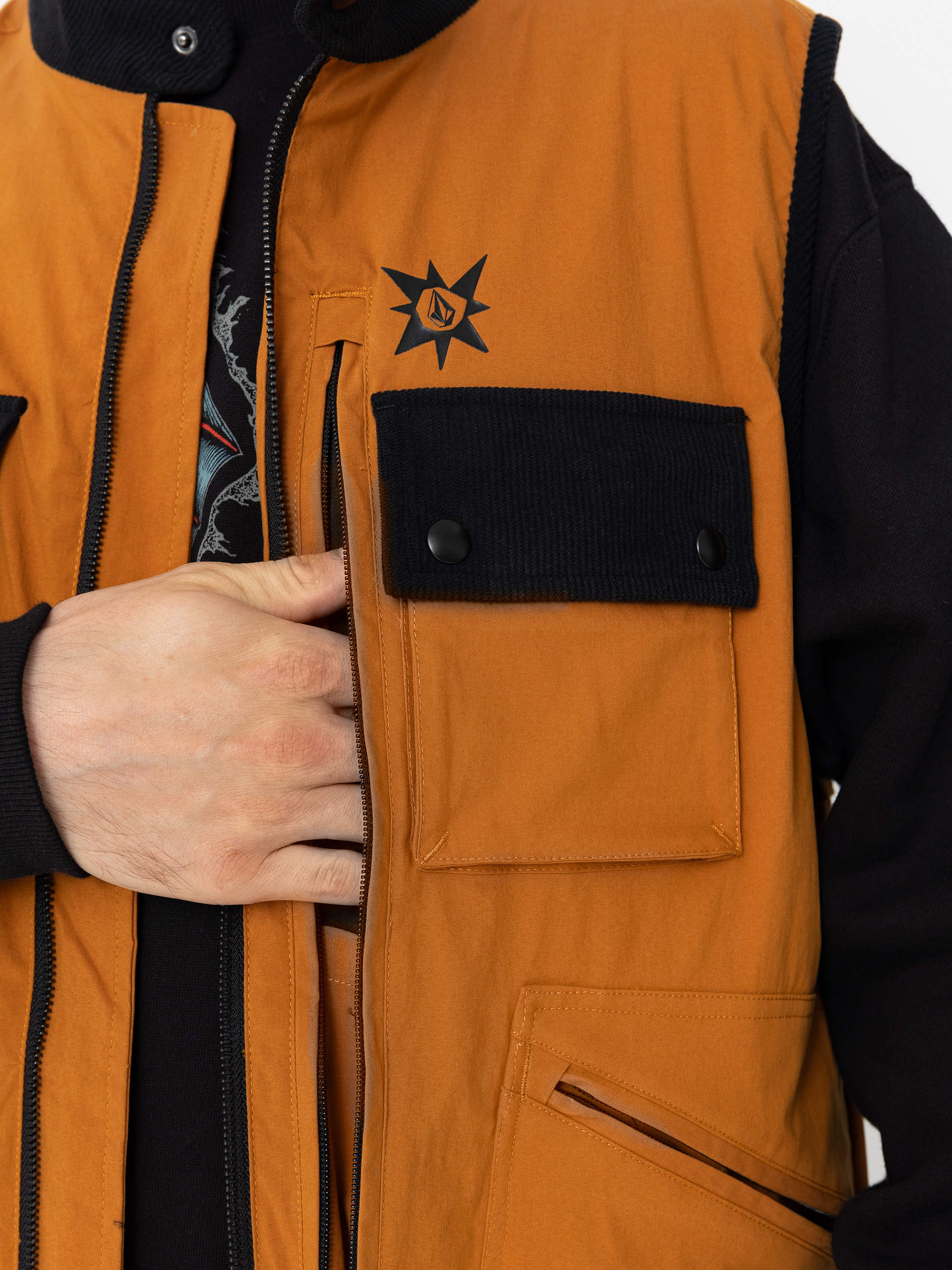 Volcom Tt B Iguchi Tds Vest Mellény (chestnut brown)