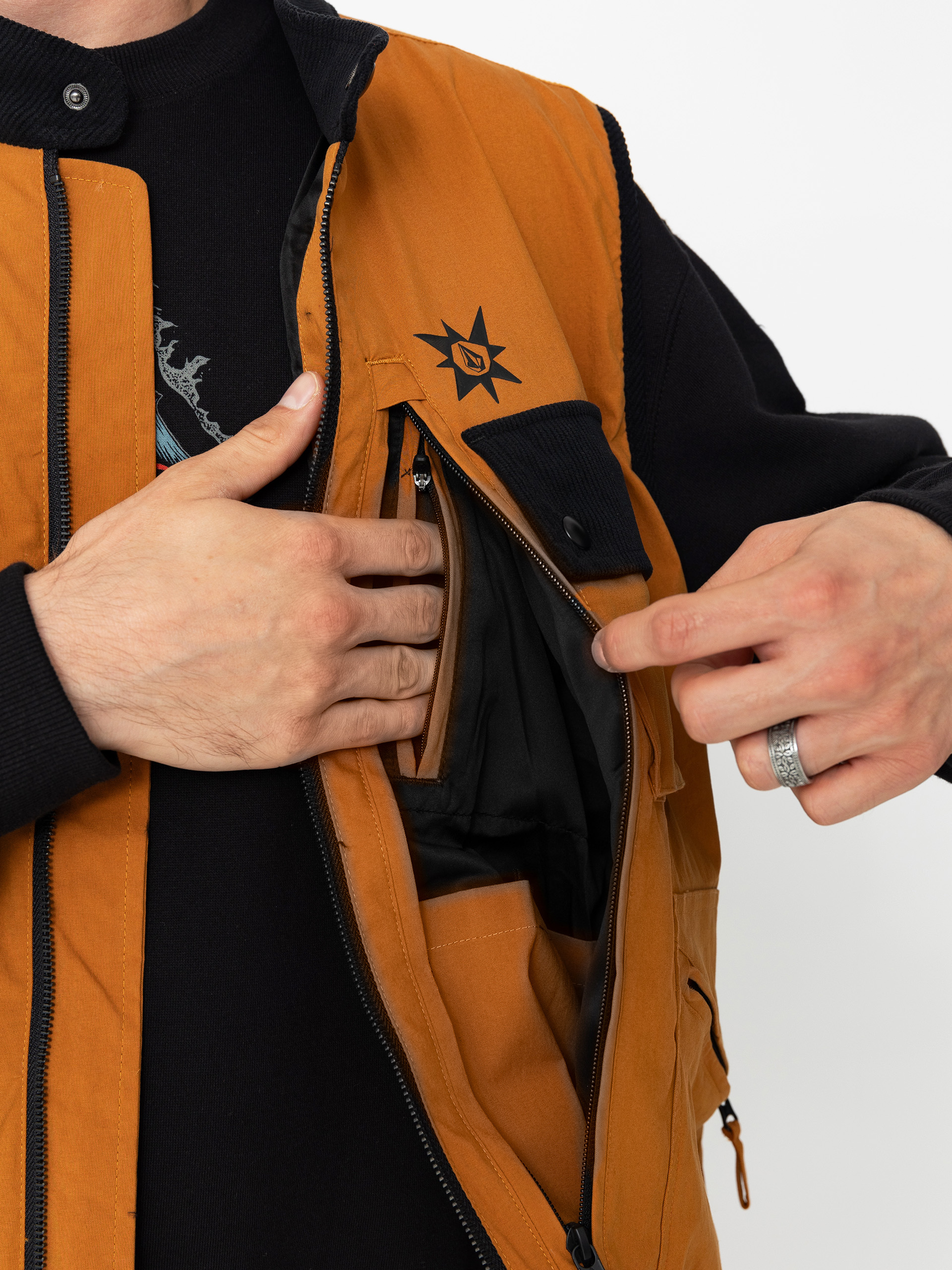 Volcom Tt B Iguchi Tds Vest Mellény (chestnut brown)