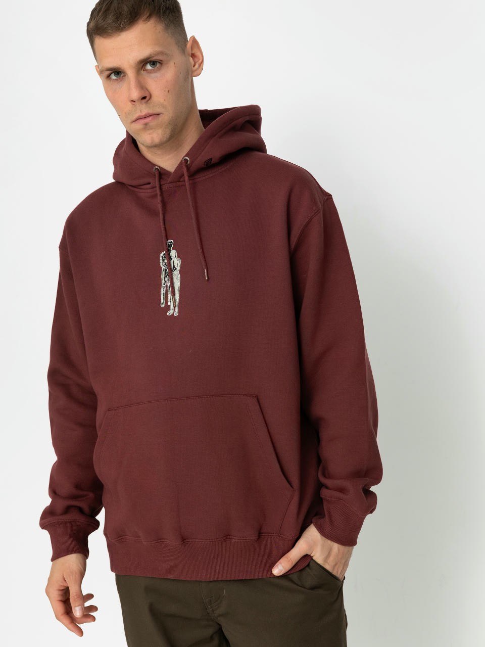 Volcom Watanite HD Kapucnis pulóver (merlot)