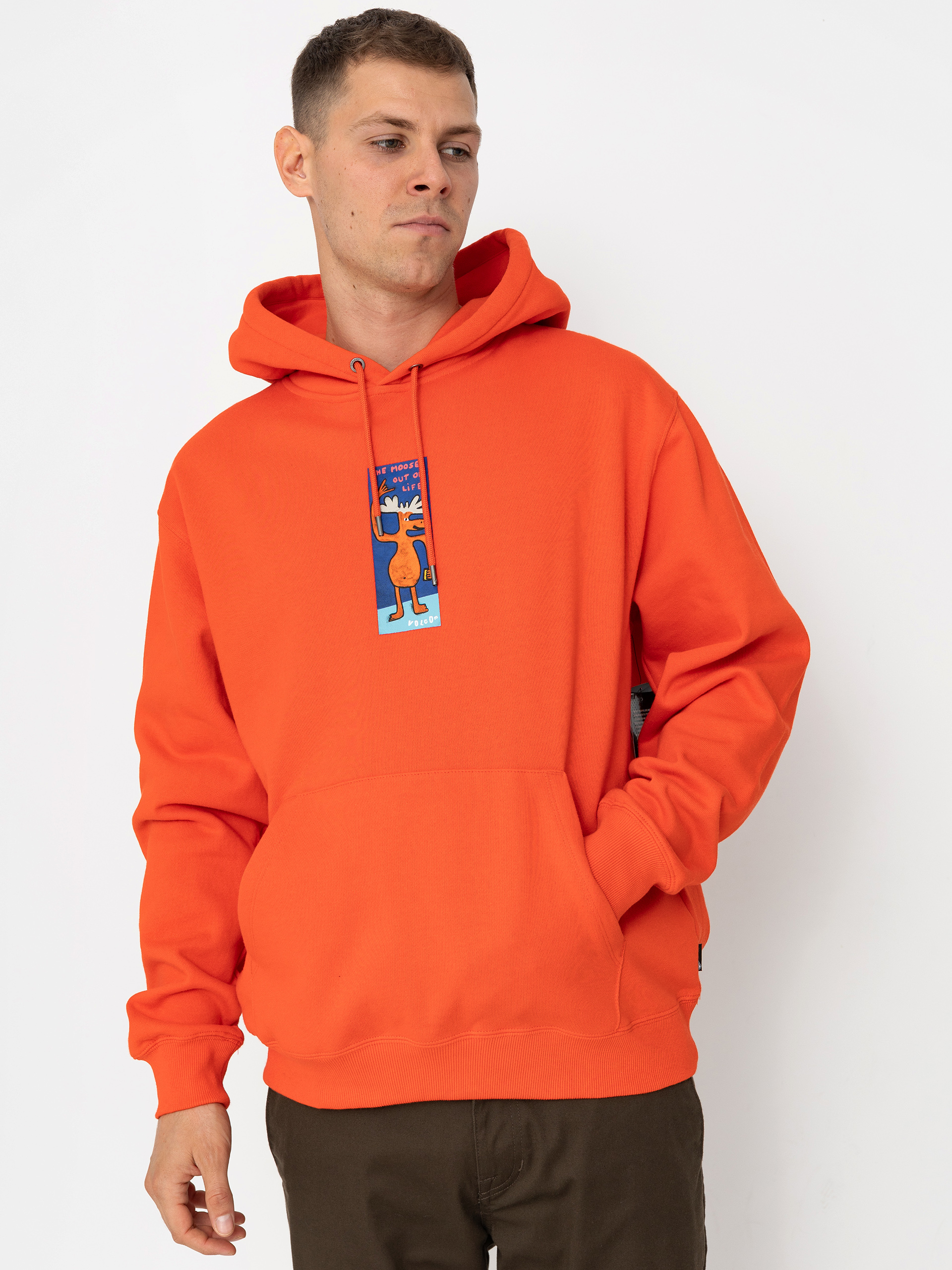 Volcom Olivmoose HD Kapucnis pulóver (bright red)