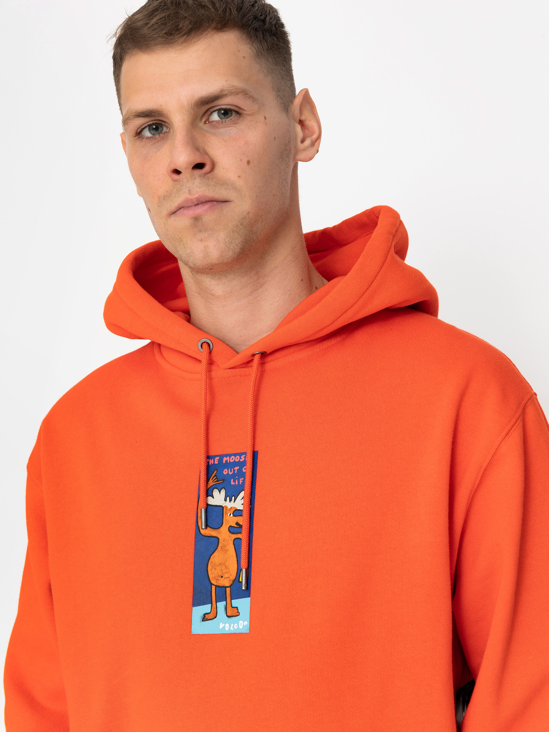 Volcom Olivmoose HD Kapucnis pulóver (bright red)