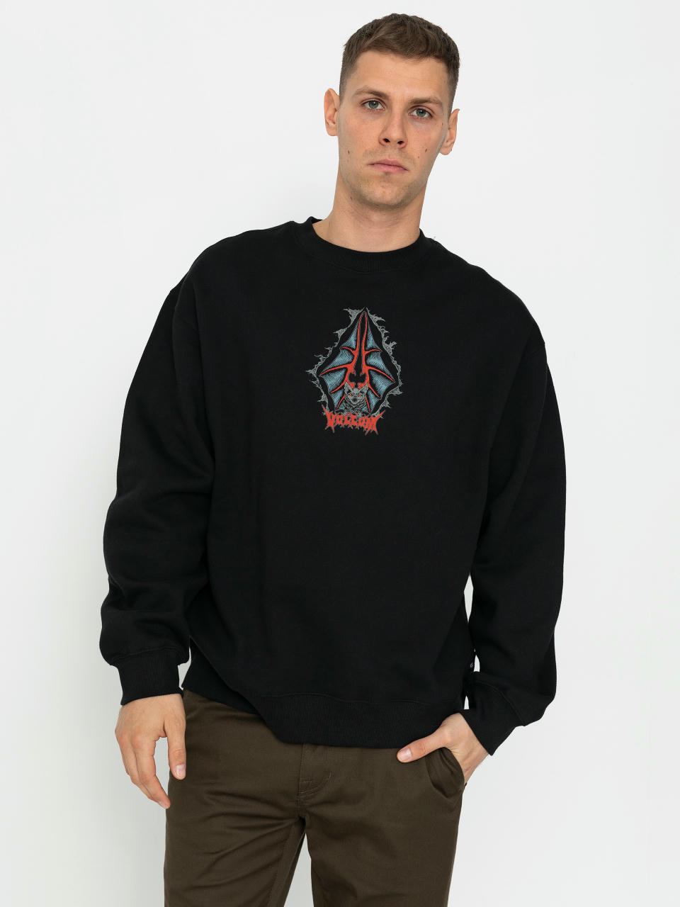 Volcom Watanite Crew Pulóver (black)