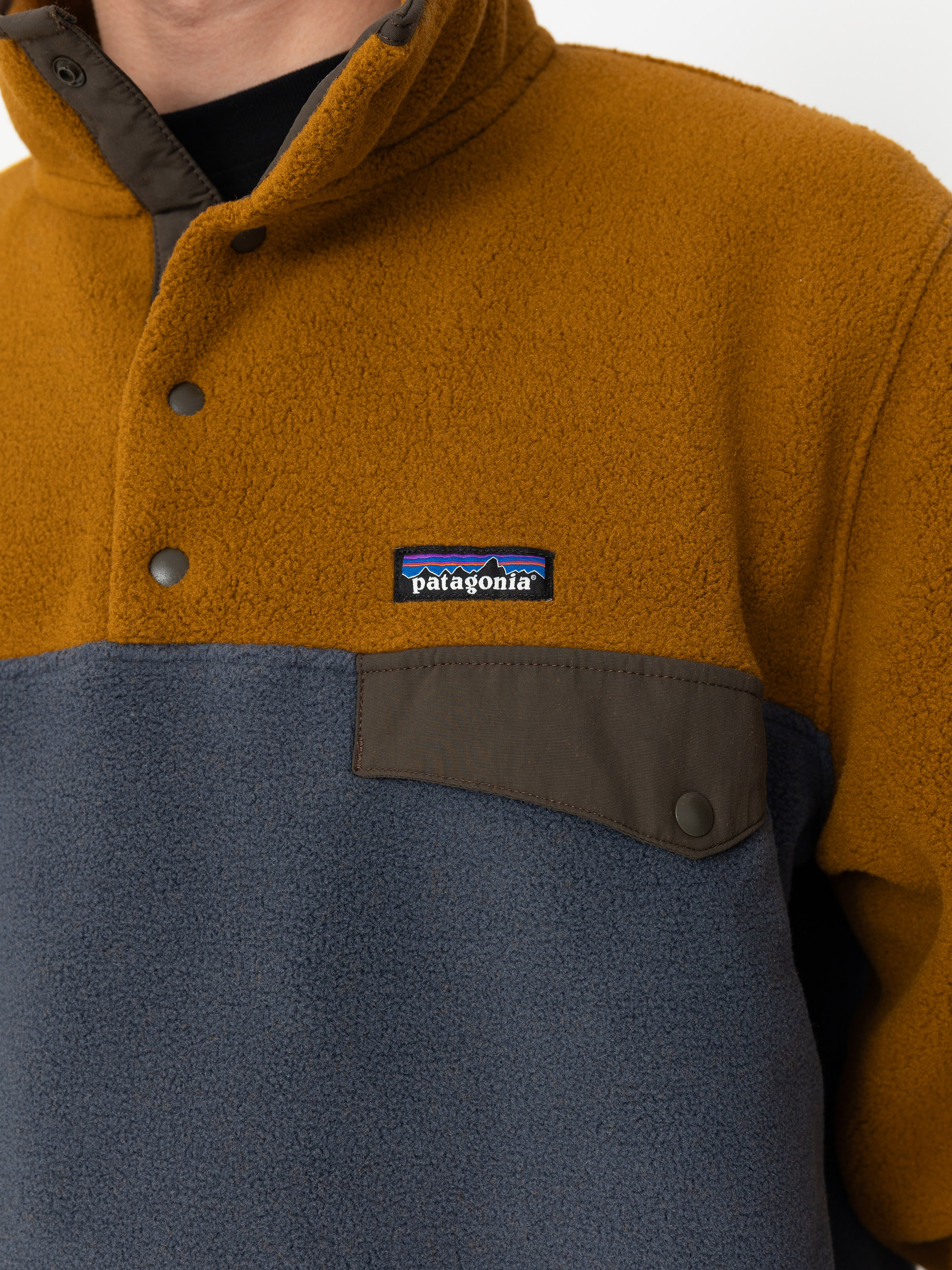 Férfi Polár pulóver Patagonia LW Synch Snap T (shelter brown)