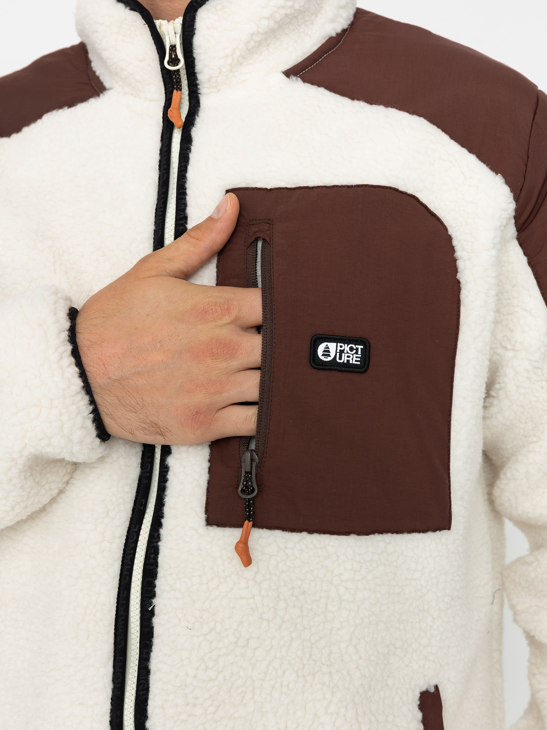 Férfi Picture Quilchena Polár pulóver (tofu chicory coffee)