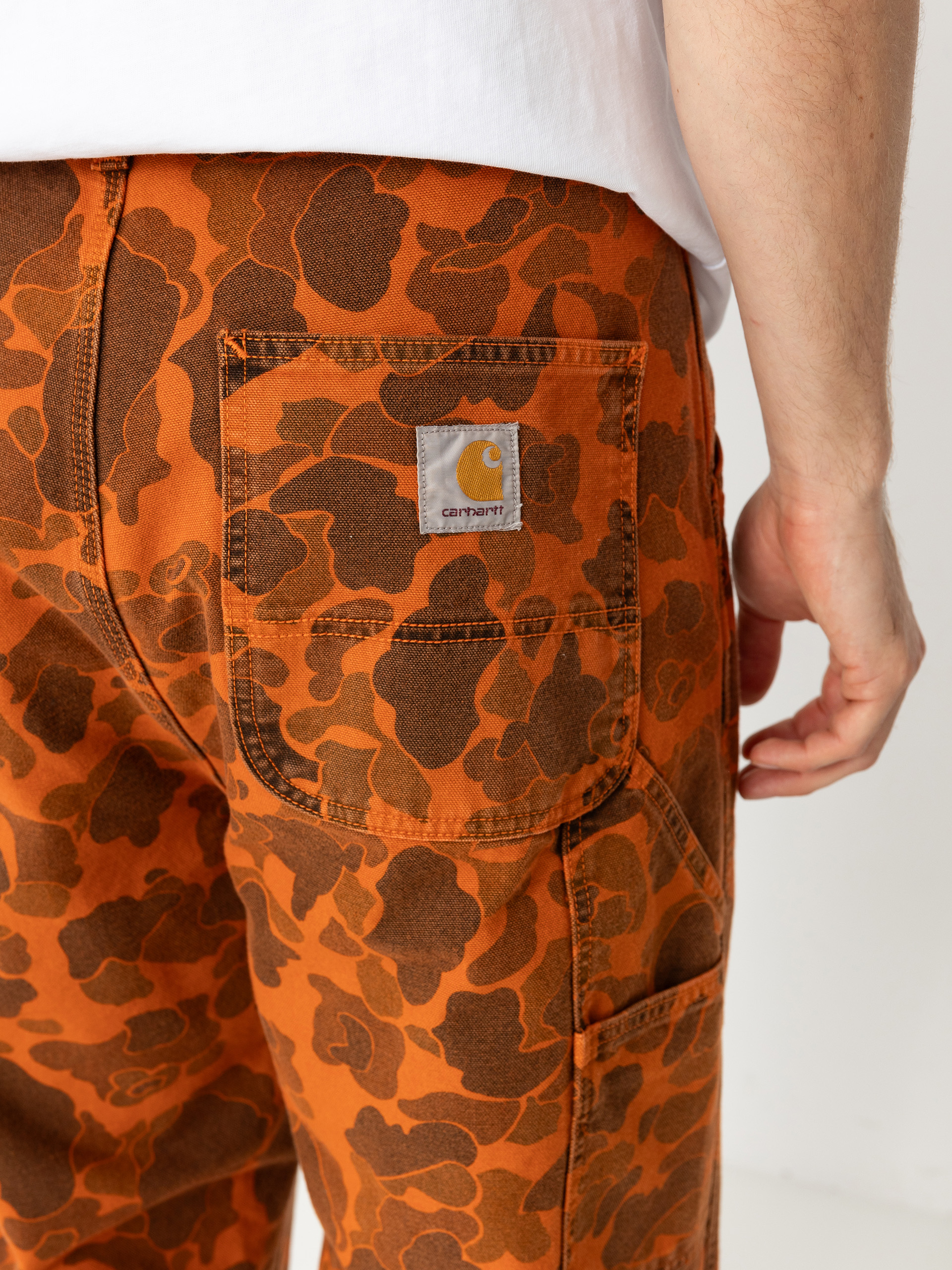 Kisnadrág Carhartt WIP Duck Single Knee (camo duck/green/turmeric)