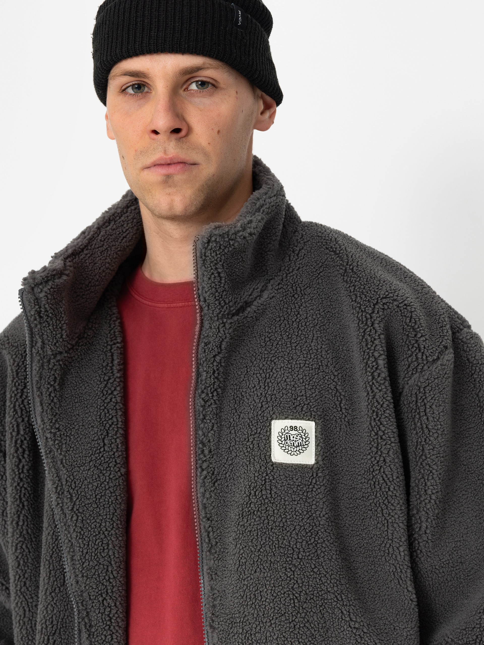 MassDnm Patch Teddy Zip Dzseki (grey)