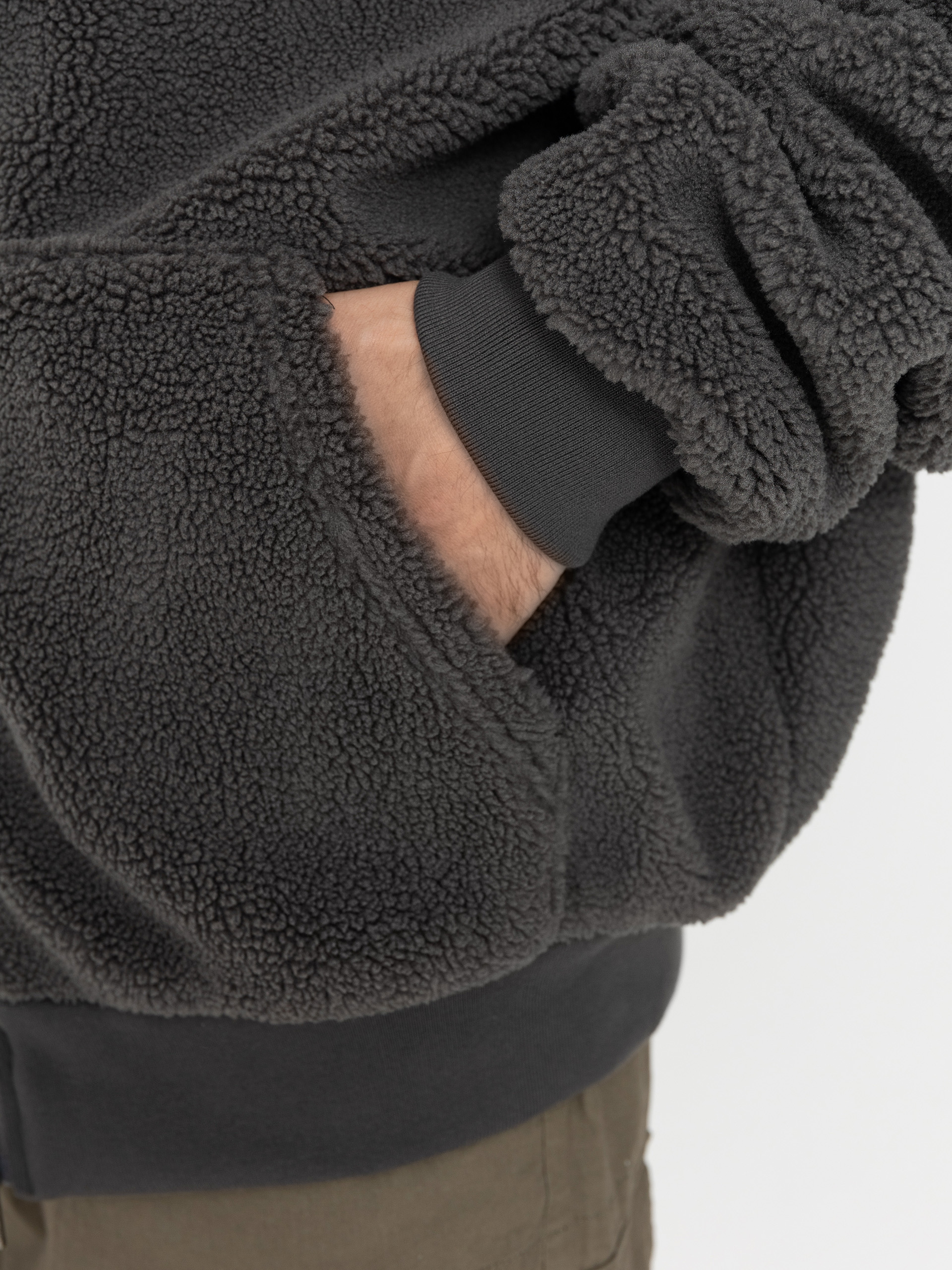 MassDnm Patch Teddy Zip Dzseki (grey)