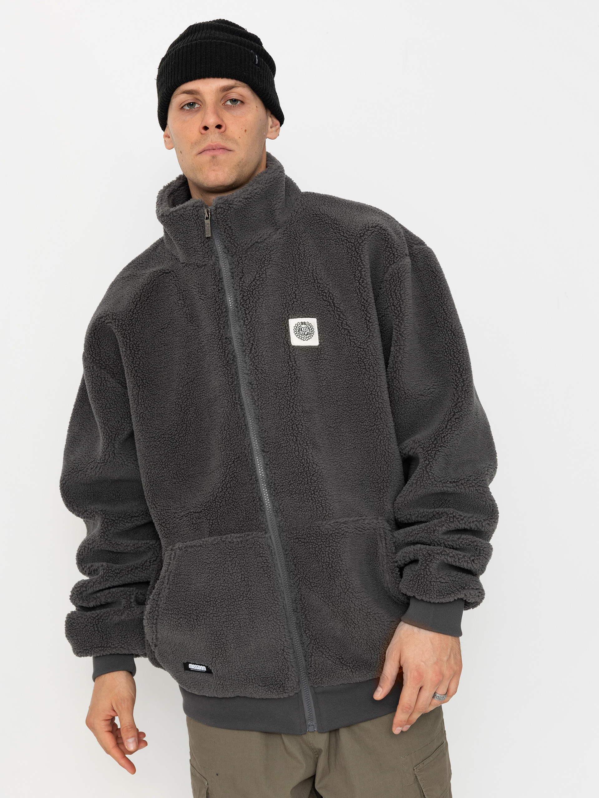 MassDnm Patch Teddy Zip Dzseki (grey)