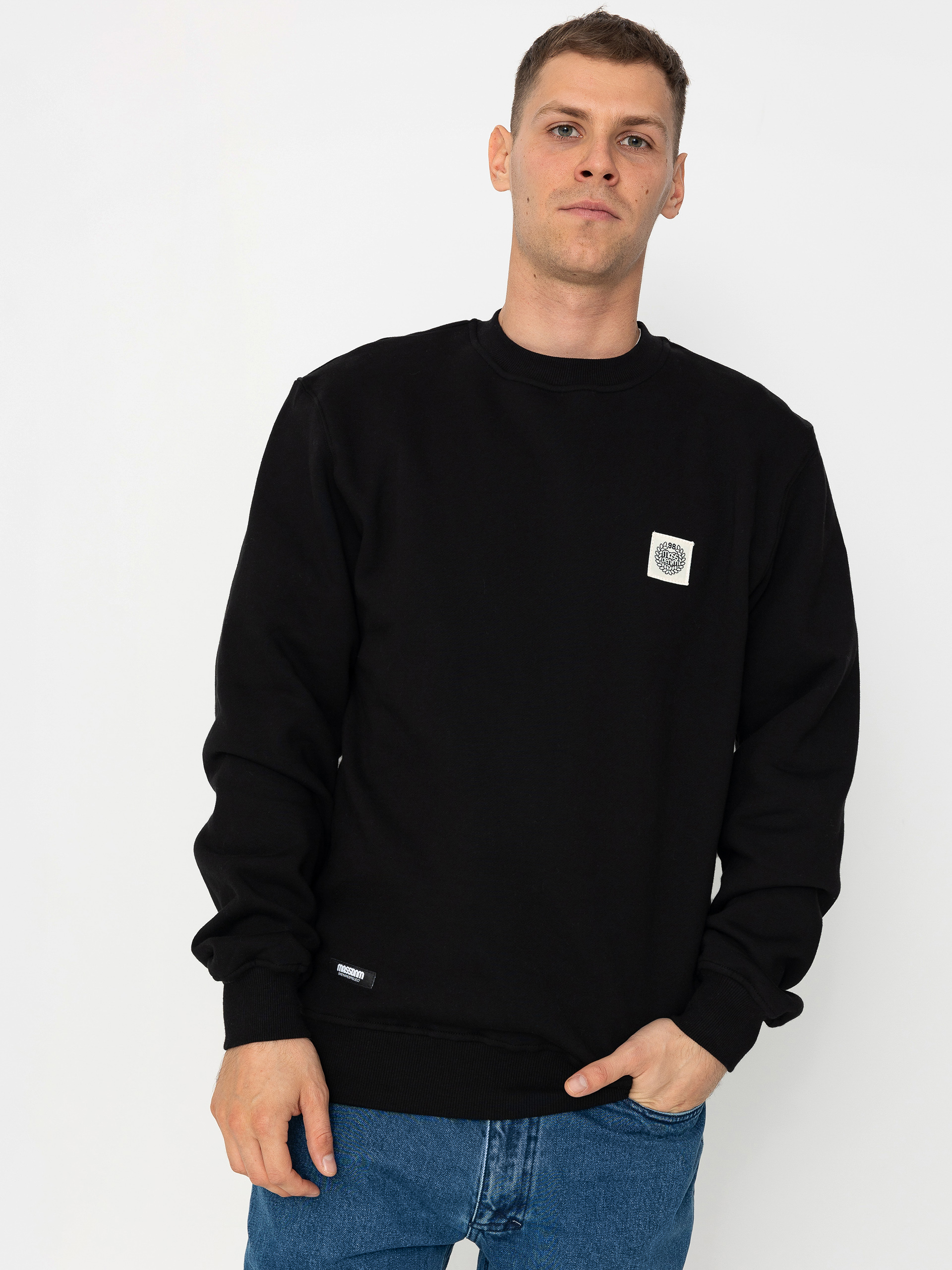 MassDnm Patch Crew Pulóver (black)