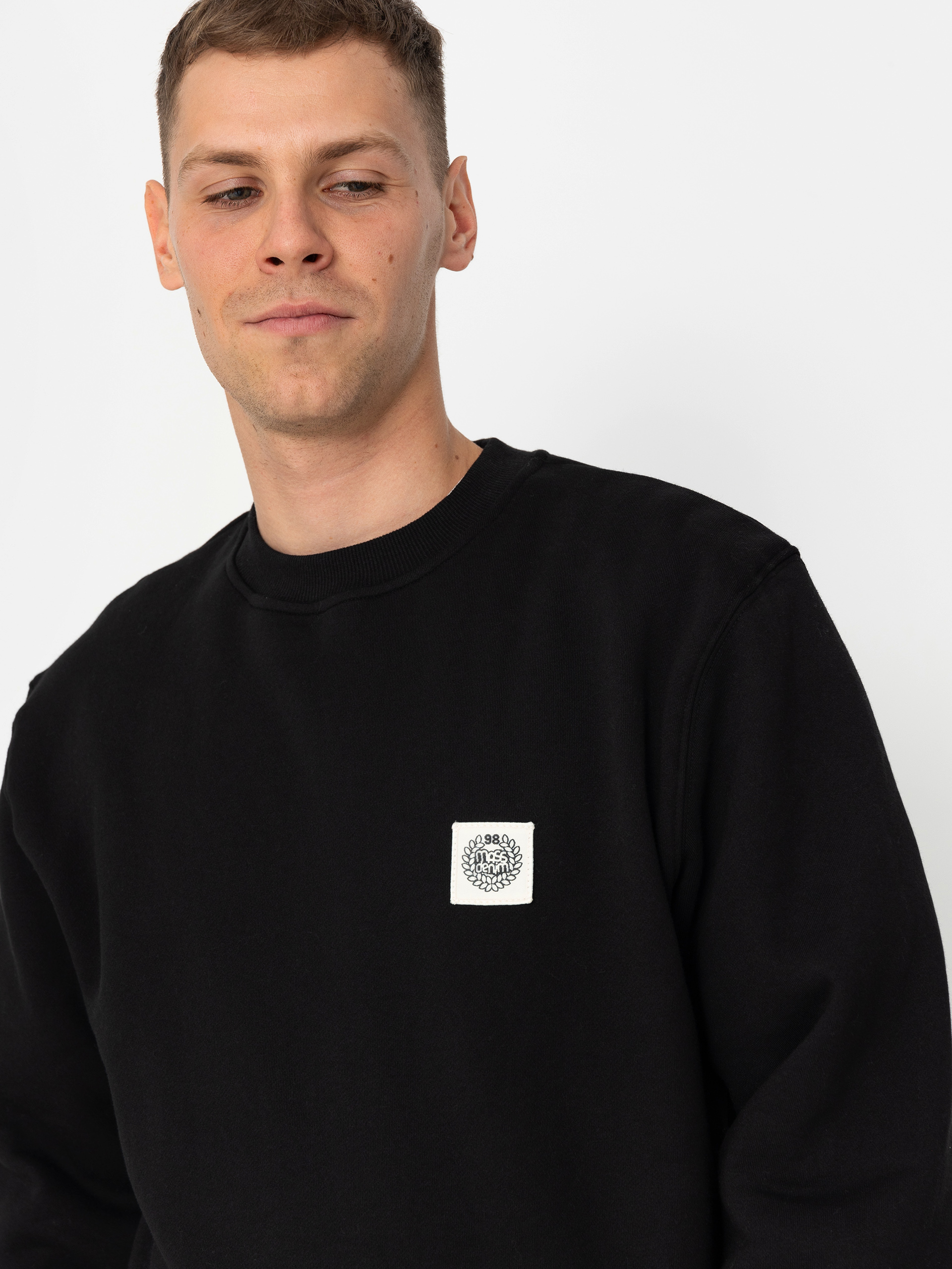 MassDnm Patch Crew Pulóver (black)