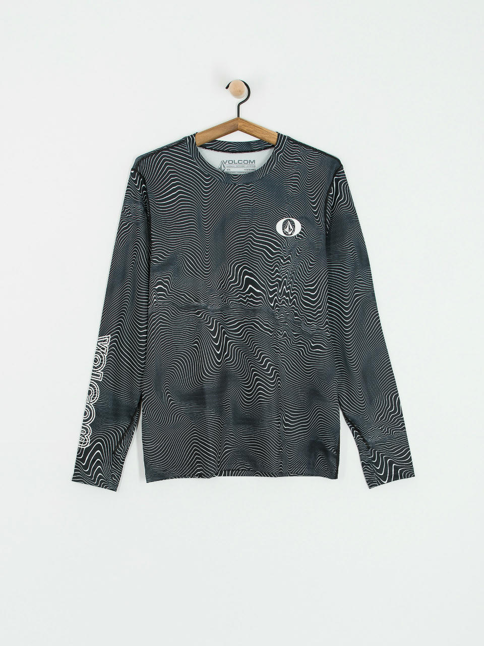 Hosszú ujjú felső Volcom M V Science Crew (black print)