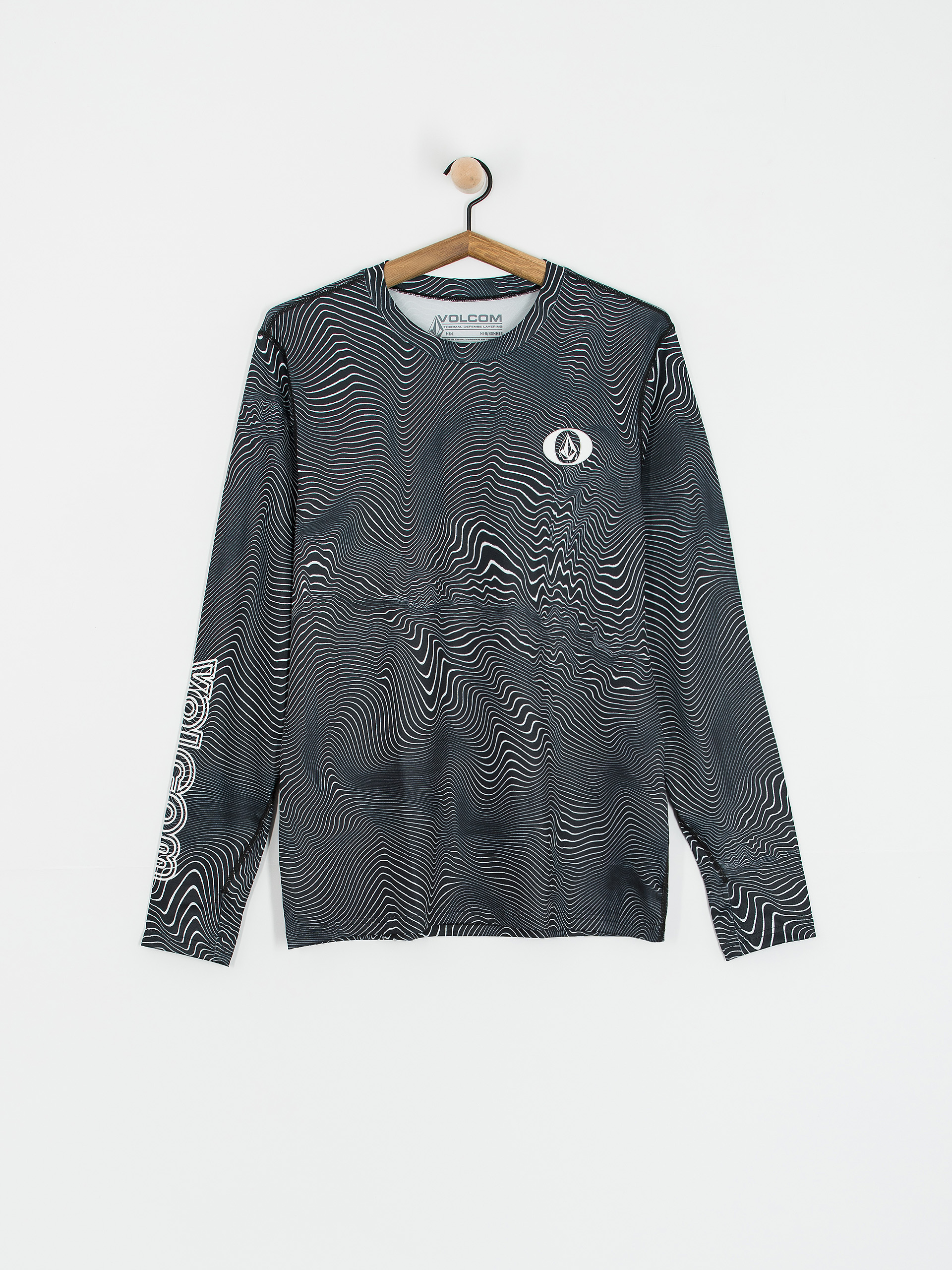 Férfi Hosszú ujjú felső Volcom M V Science Crew (black print)