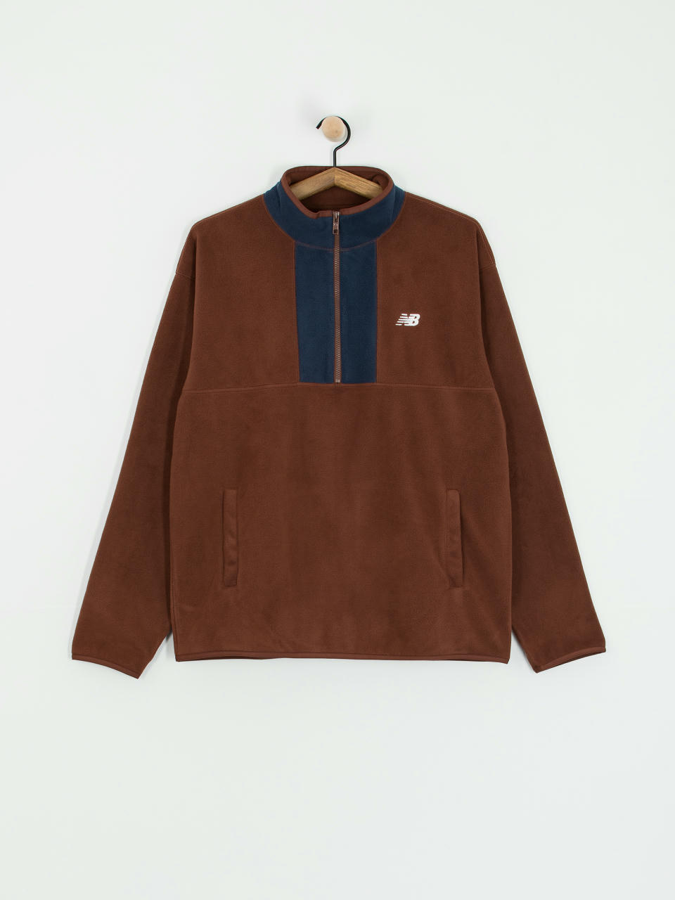 Polár pulóver New Balance Fleece 1/2 Zip (richoak)