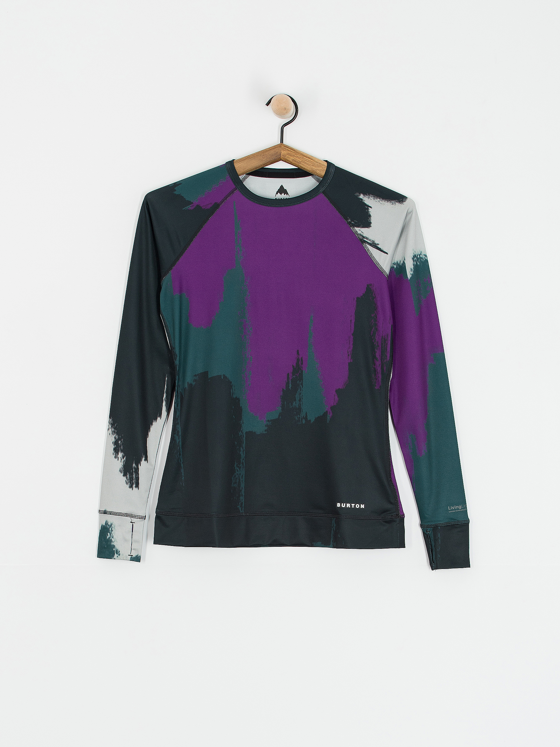 Hosszú ujjú felső Burton Lightweight X Crew Wmn (silver sconce/forest chalk)