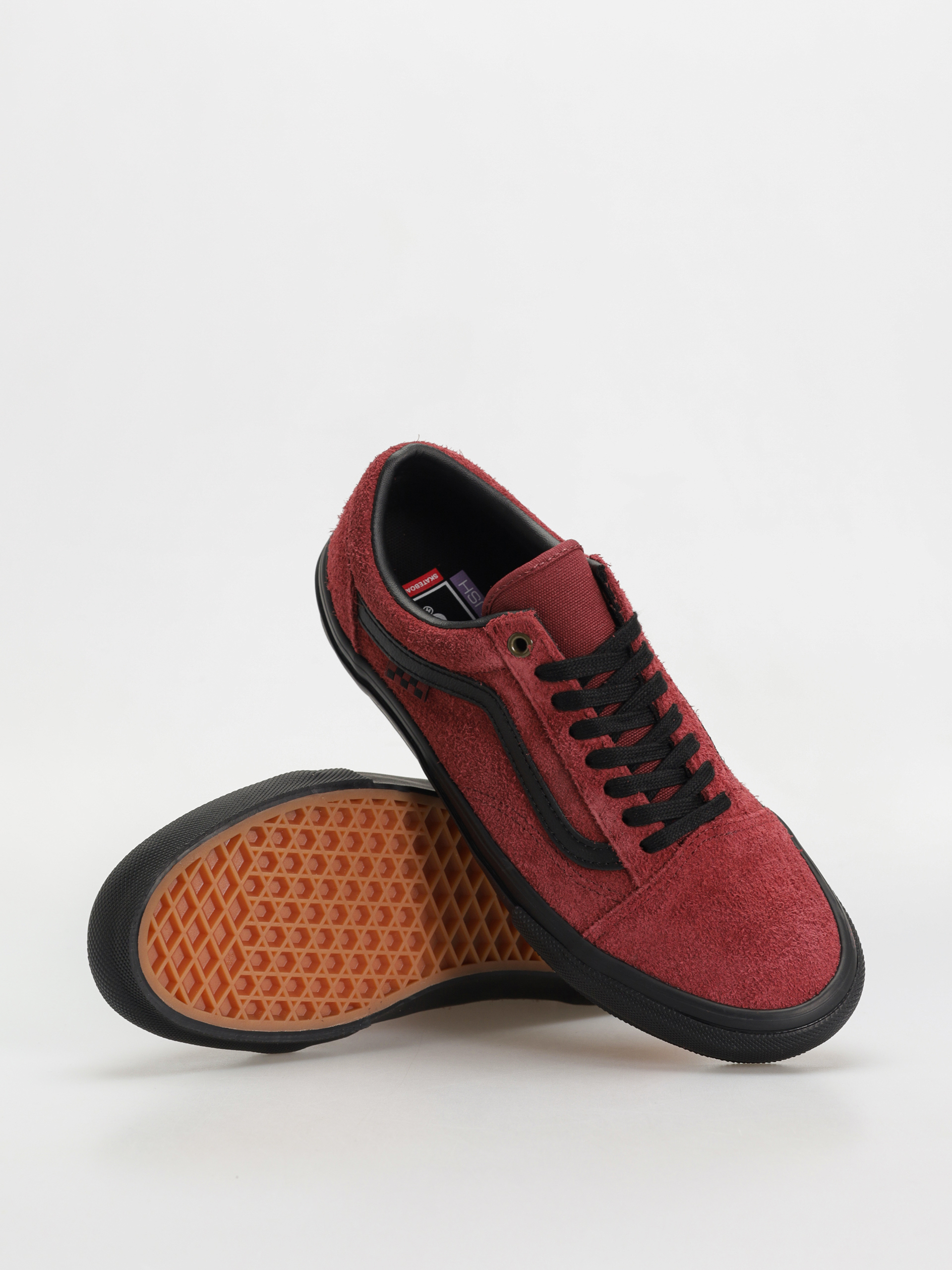 Cipők Vans Skate Old Skool (hairy suede black/burgundy)