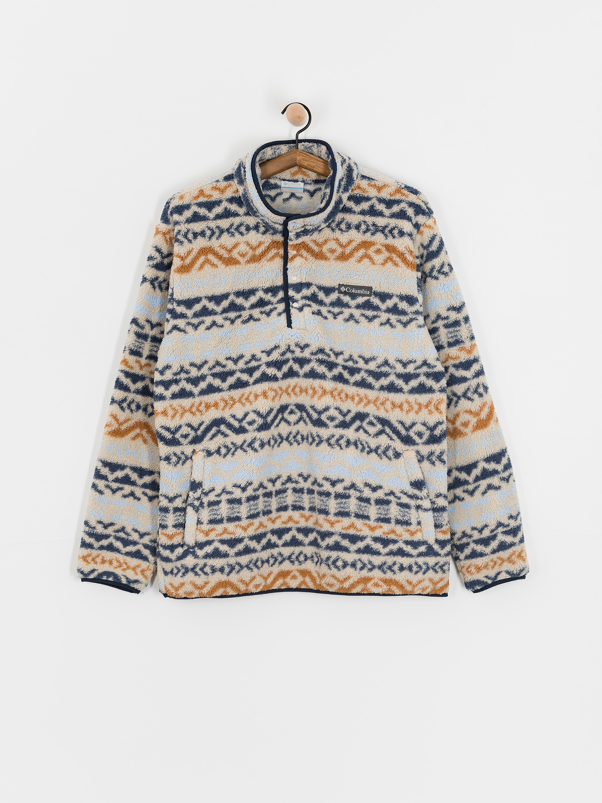 Férfi Polár pulóver Columbia Rugged Ridge Half Snap (dark stone dar)