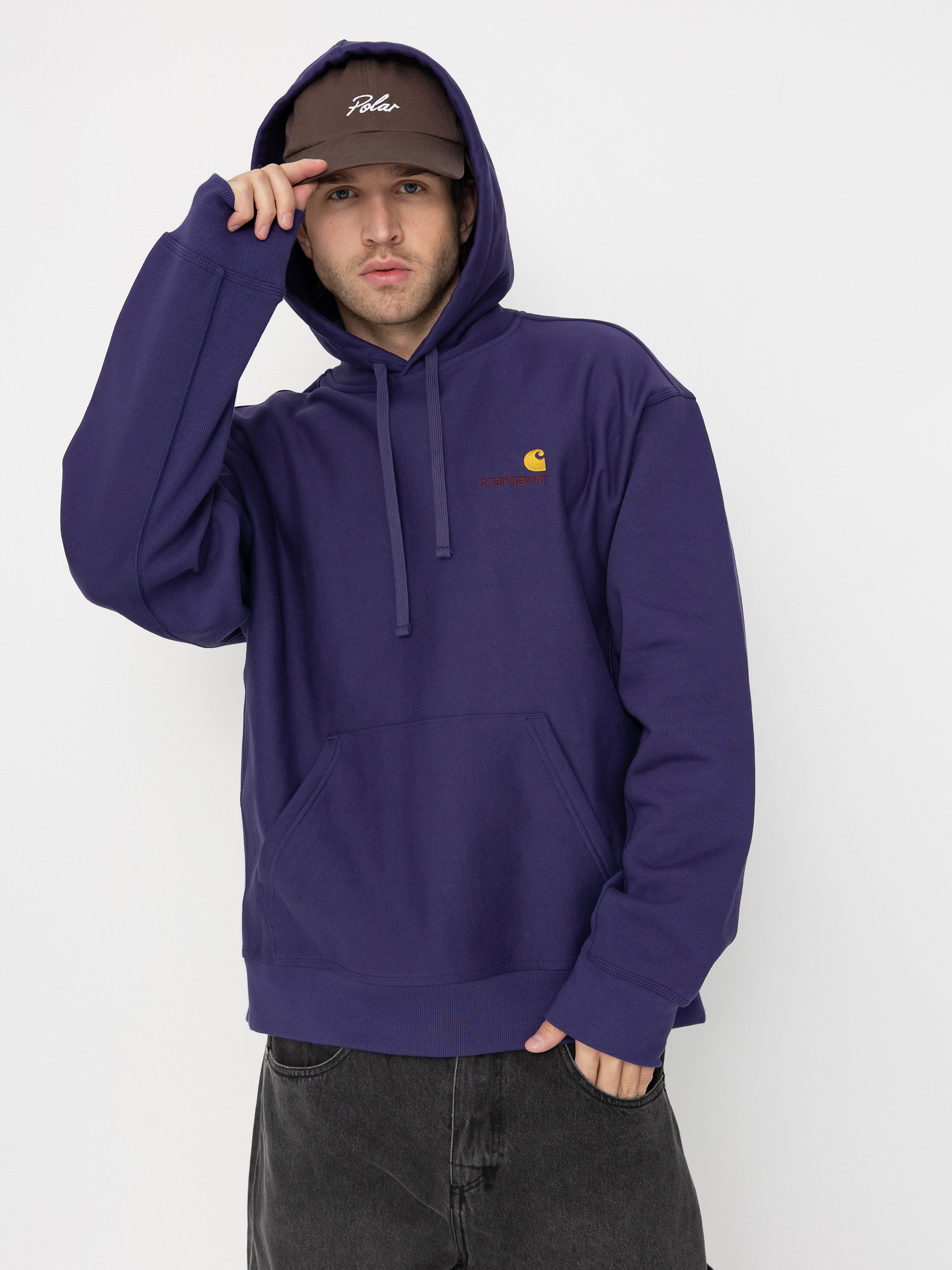 Carhartt WIP American Script HD Kapucnis pulóver (aura)