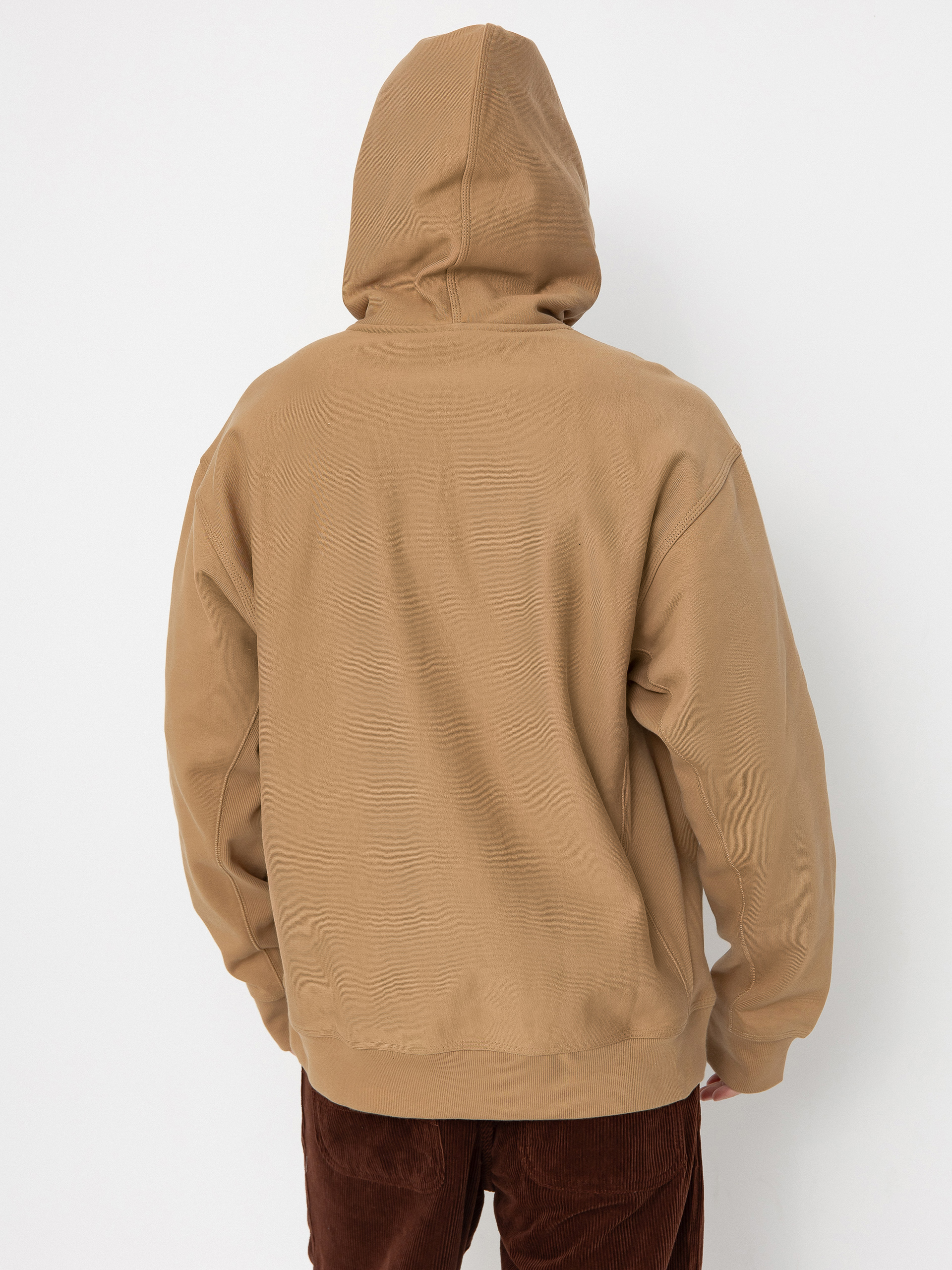 Kapucnis pulóver Carhartt WIP American Script HD (peanut)