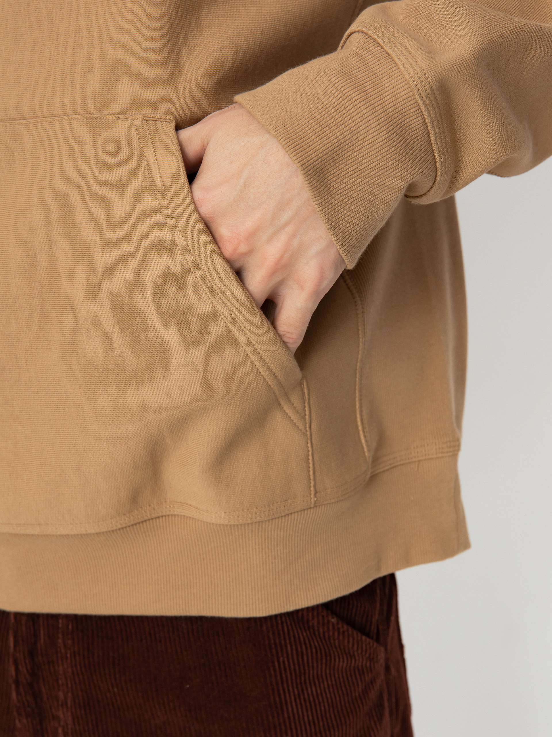 Kapucnis pulóver Carhartt WIP American Script HD (peanut)