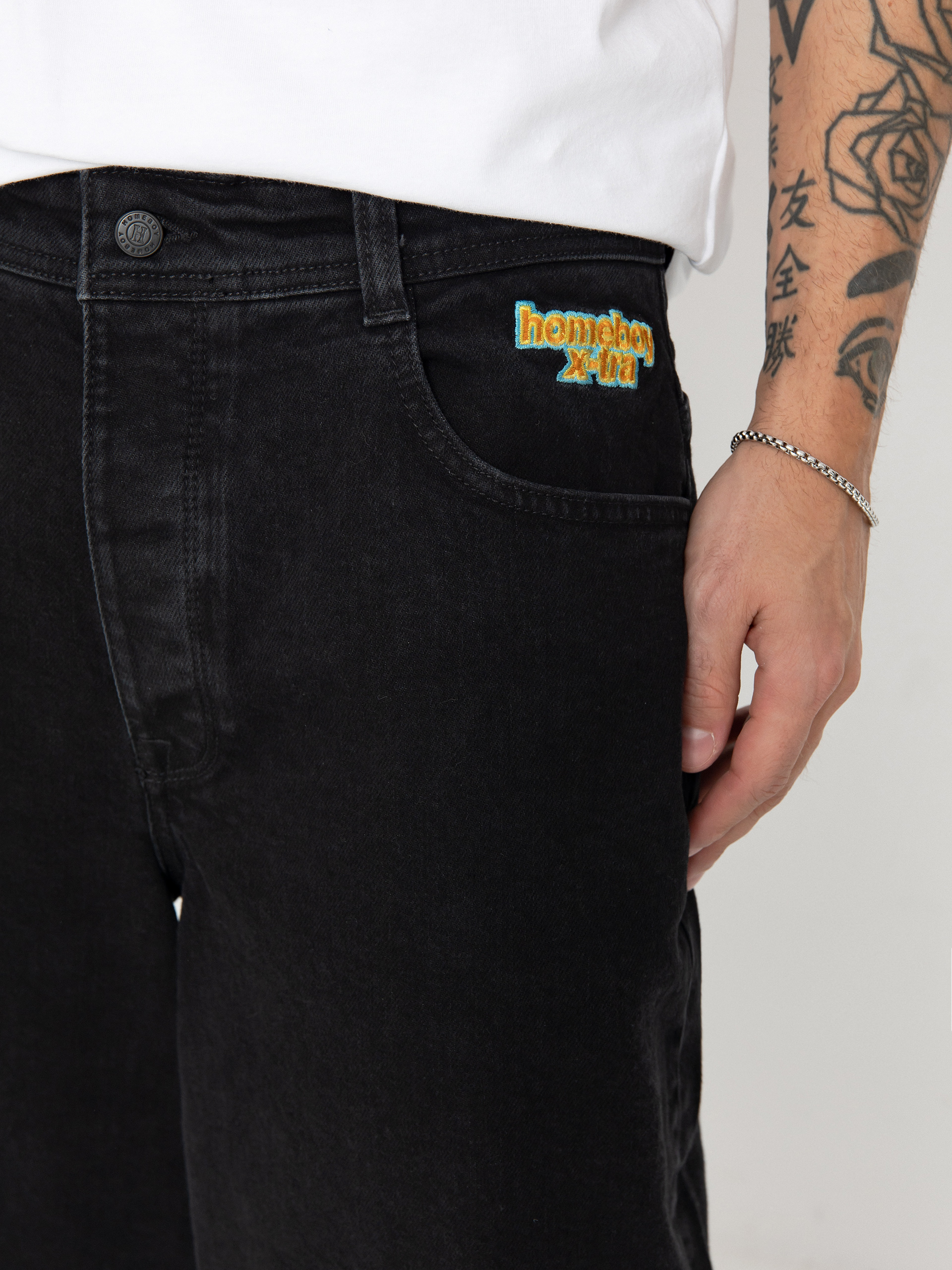 Homeboy X Tra Monster Denim Kisnadrág (washed black)