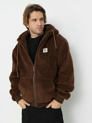 MassDnm Patch Teddy Zip Hoody Dzseki (brown)