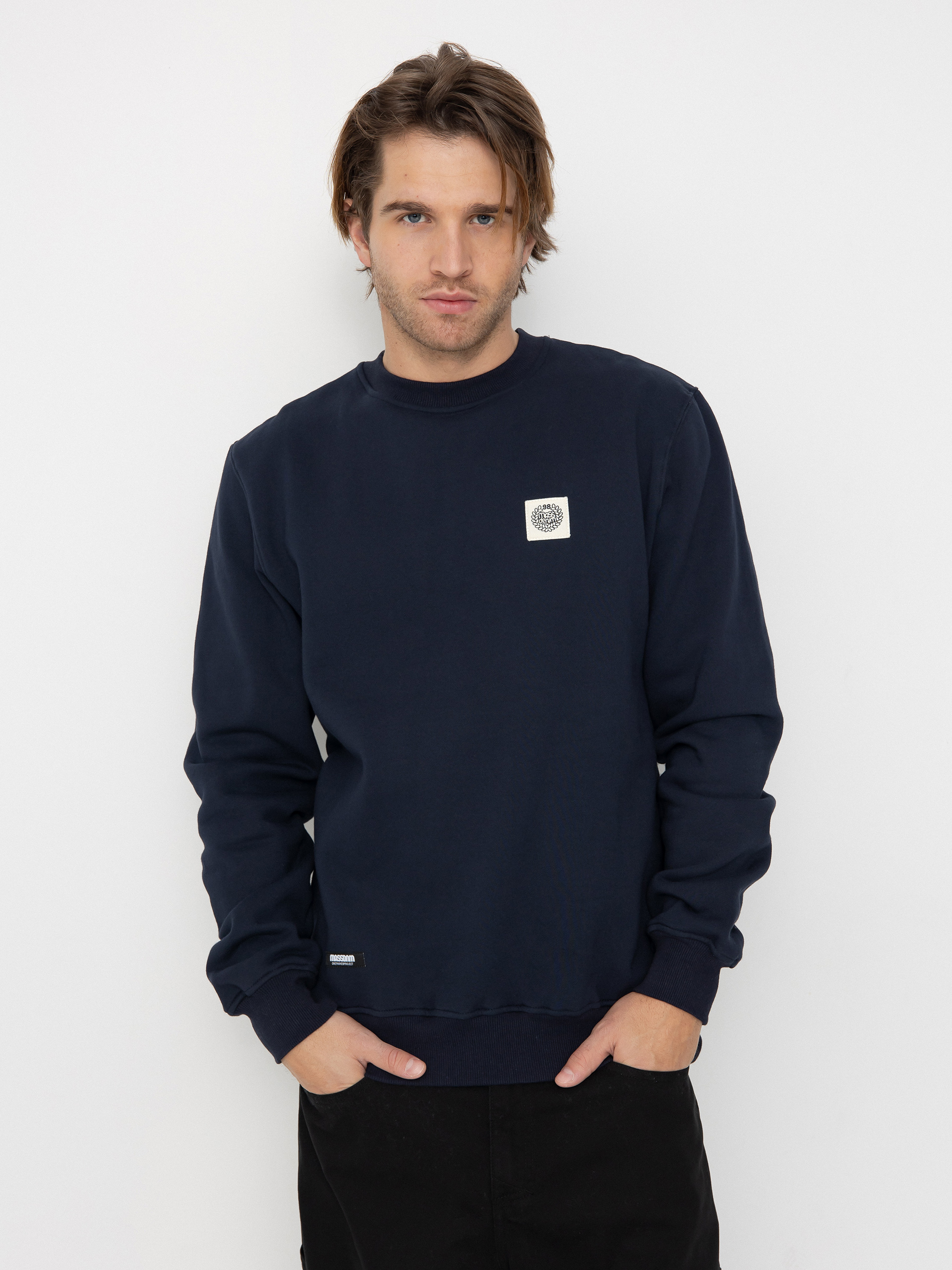 MassDnm Patch Crew Pulu00f3ver (navy)