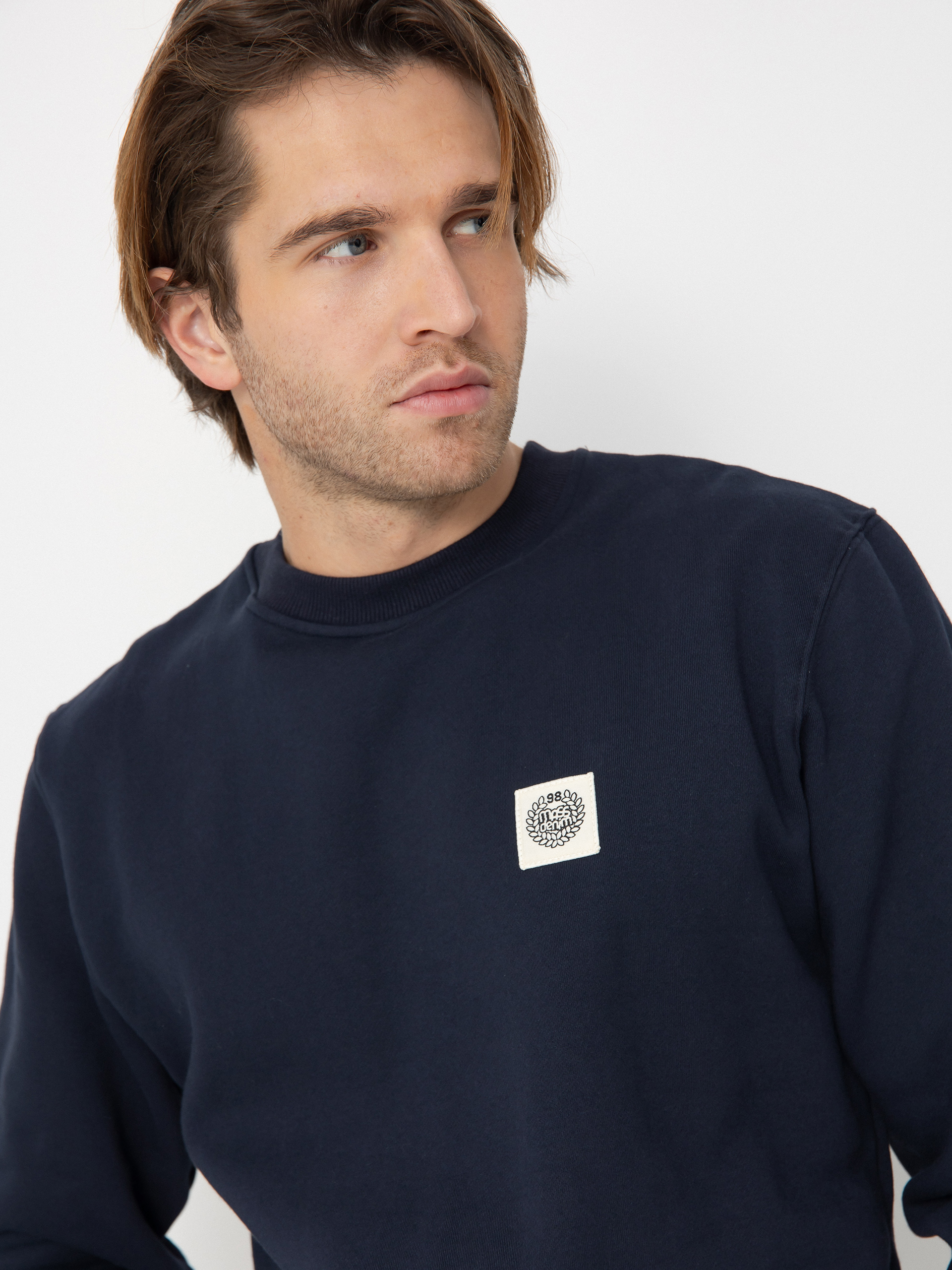 MassDnm Patch Crew Pulóver (navy)