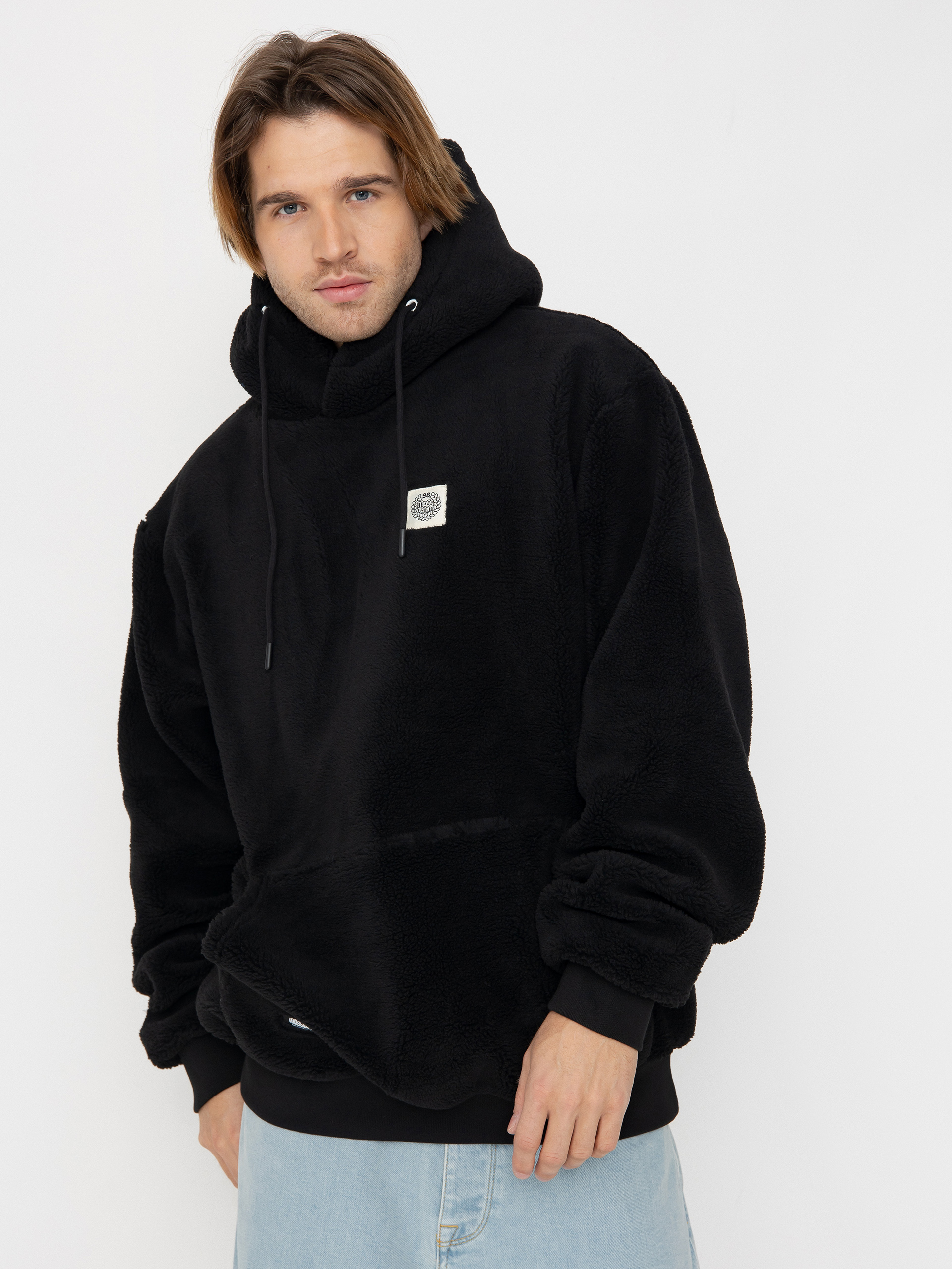 MassDnm Patch Teddy Hoody Dzseki (black)