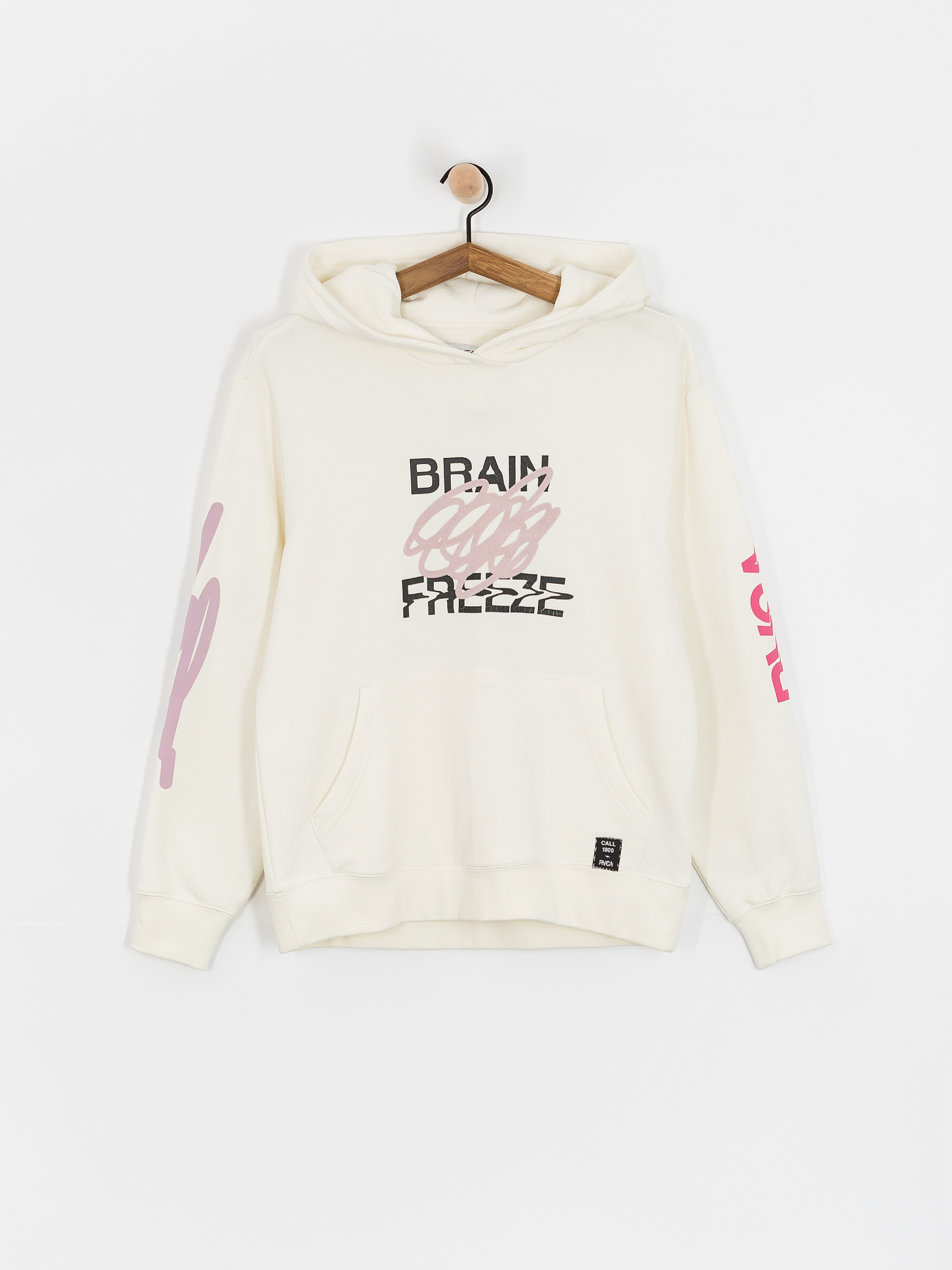 RVCA Brain Freeze Slouched HD Kapucnis pulóver Wmn (eggshell)