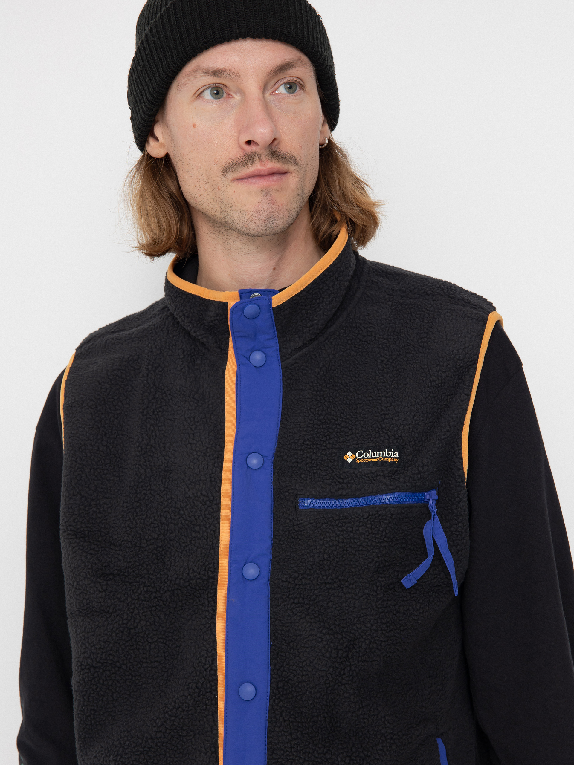 Férfi Polár pulóver Columbia Helvetia II Vest (black)