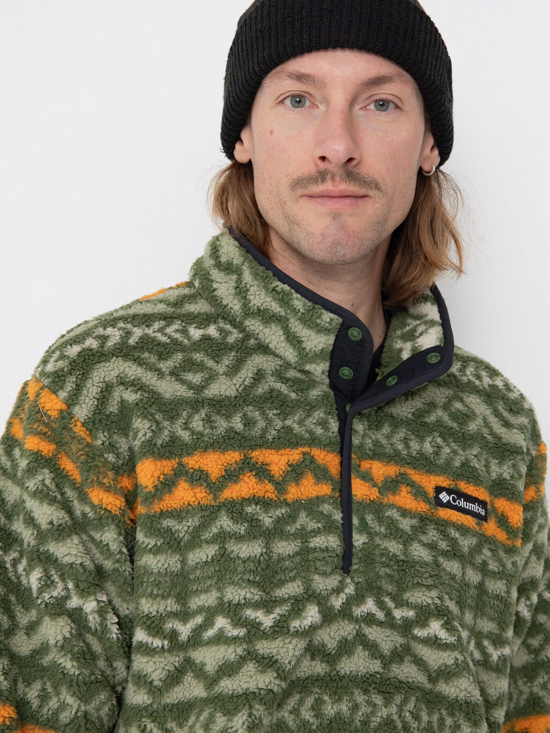 Férfi Polár pulóver Columbia Rugged Ridge Half Snap (canteen madras)