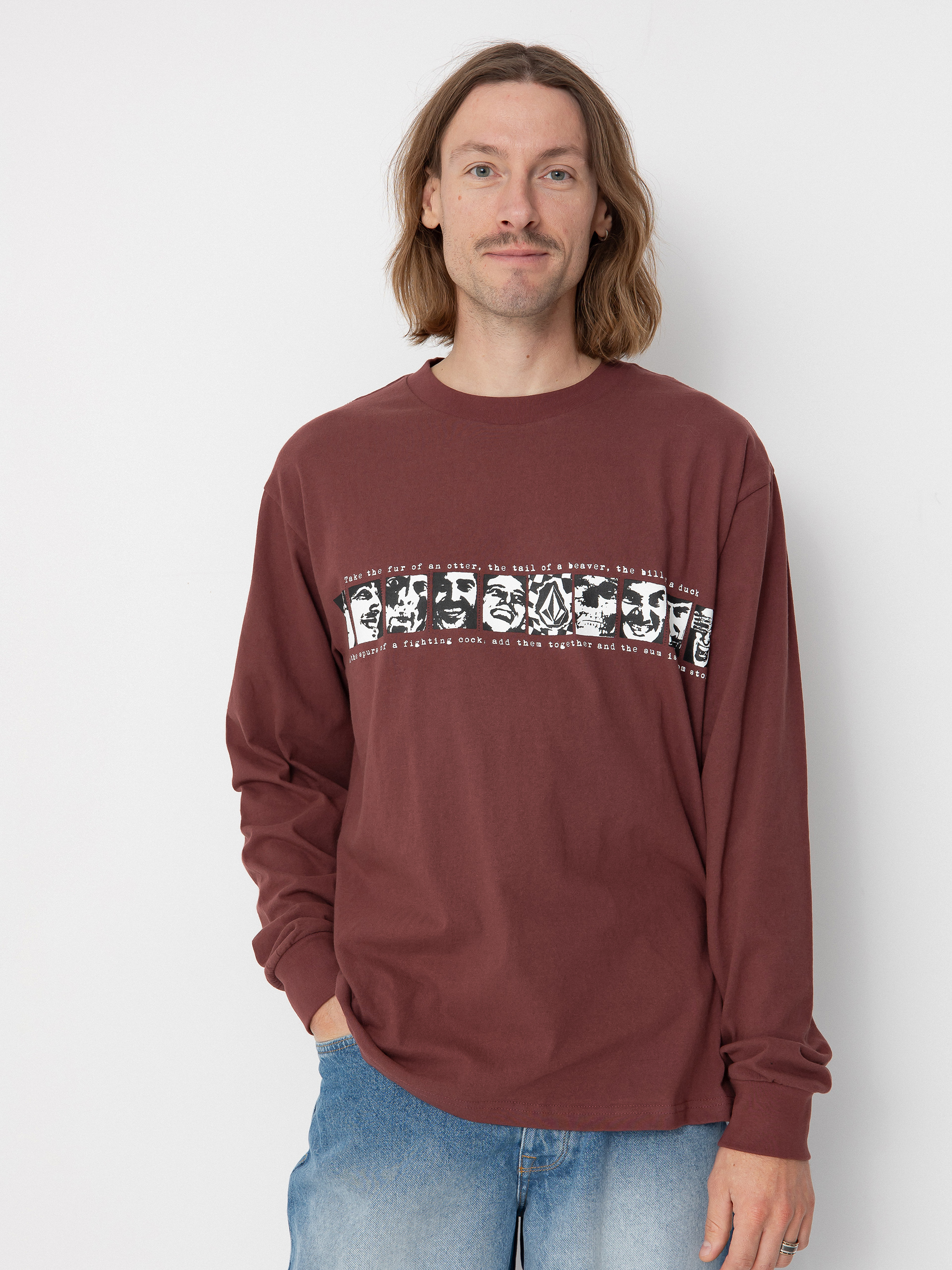 Volcom Skate Vitals Remy Lst 2 Hosszú ujjú felső (merlot)