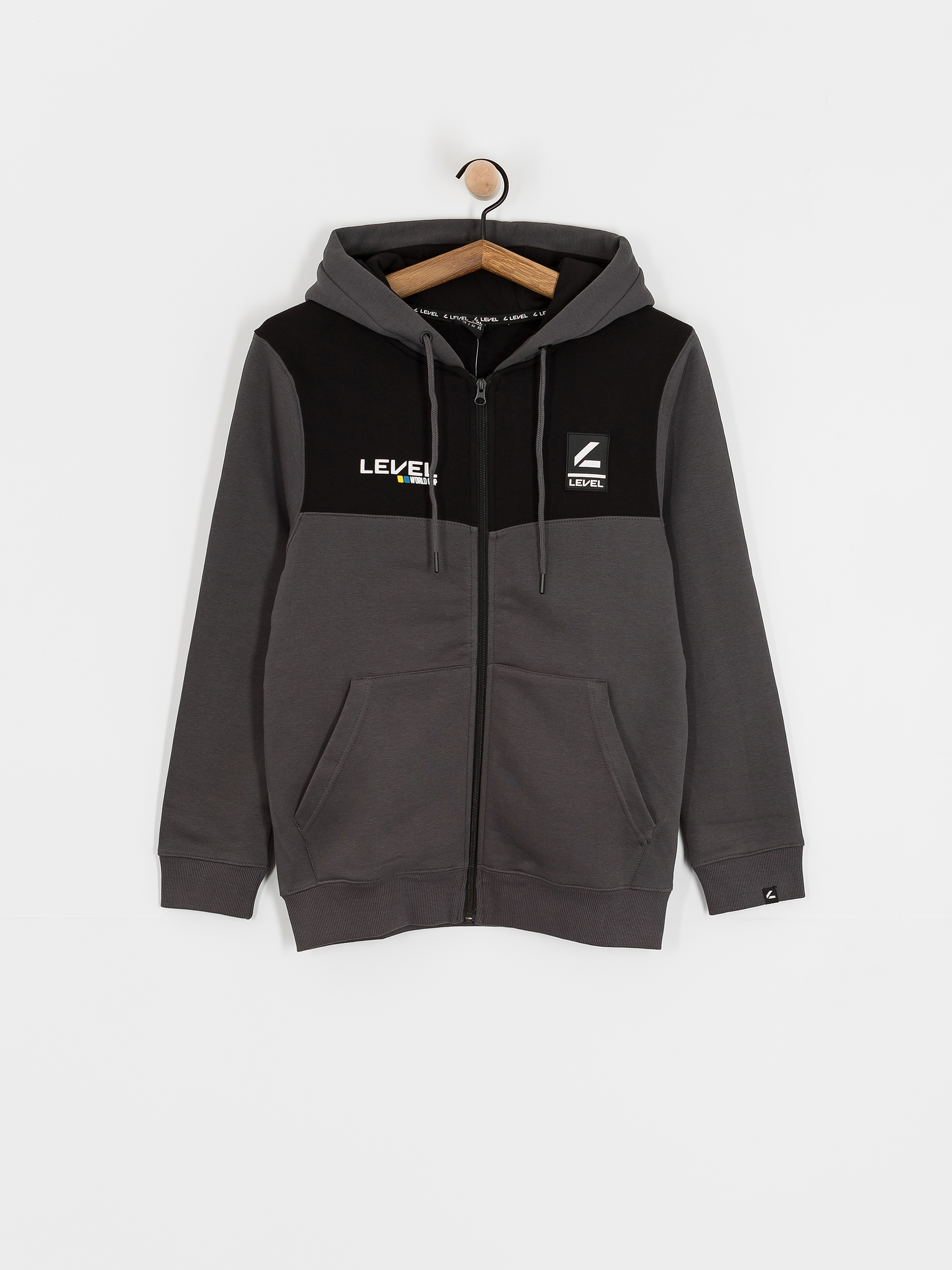 Pulóver Level Hoodie Level Logo (anthracite)