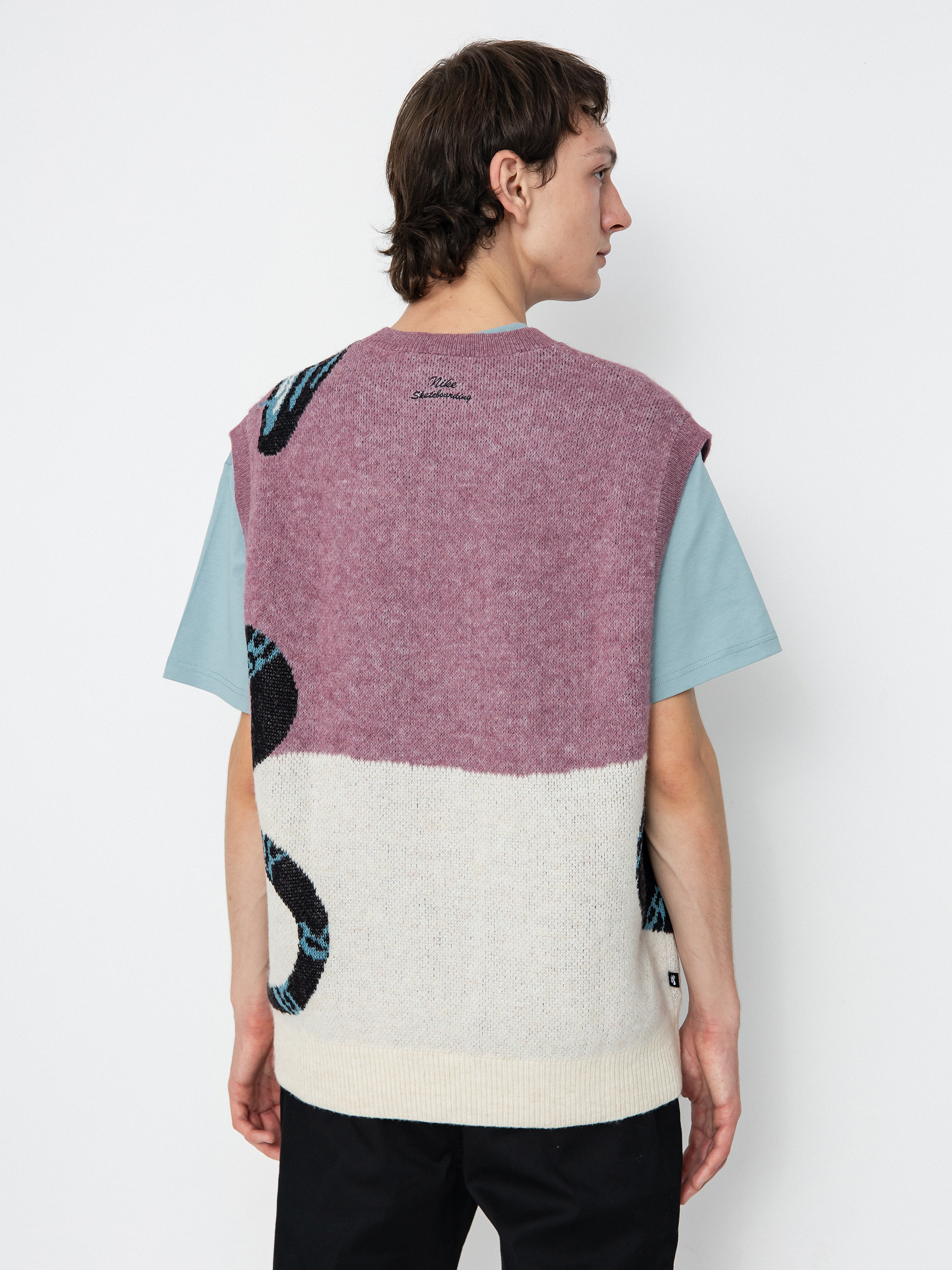 Mellény Nike SB SL Sweater Snake (plum dust/lt orewood brn/black)