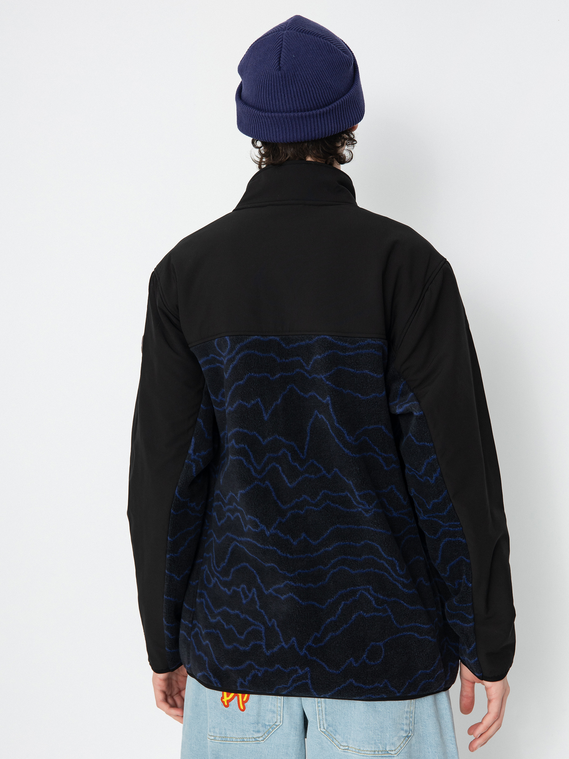 Férfi Pulóver Rip Curl Anti Series Search Zip Crew (black/berry)